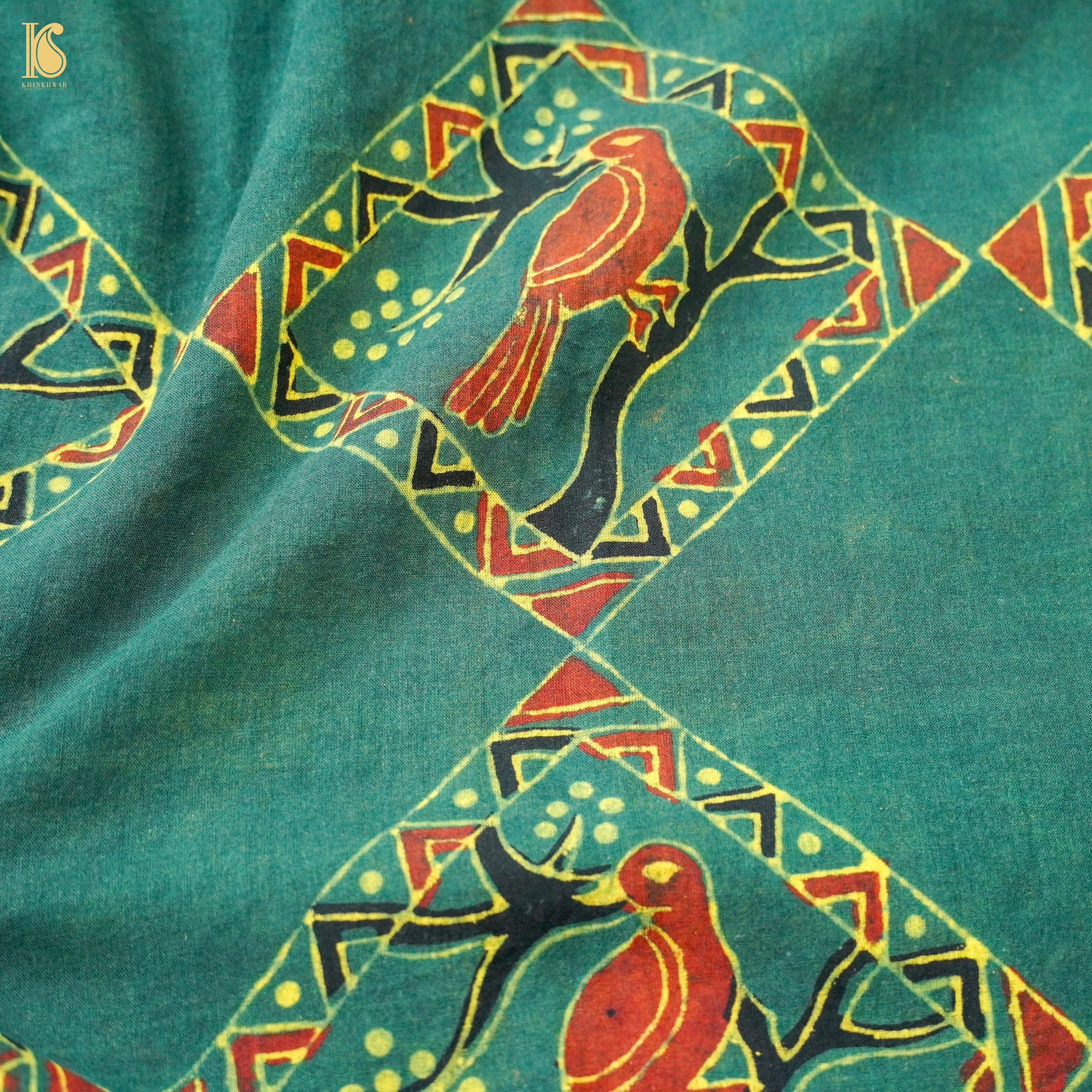 Hand Block Ajrakh Mul Cotton Fabric