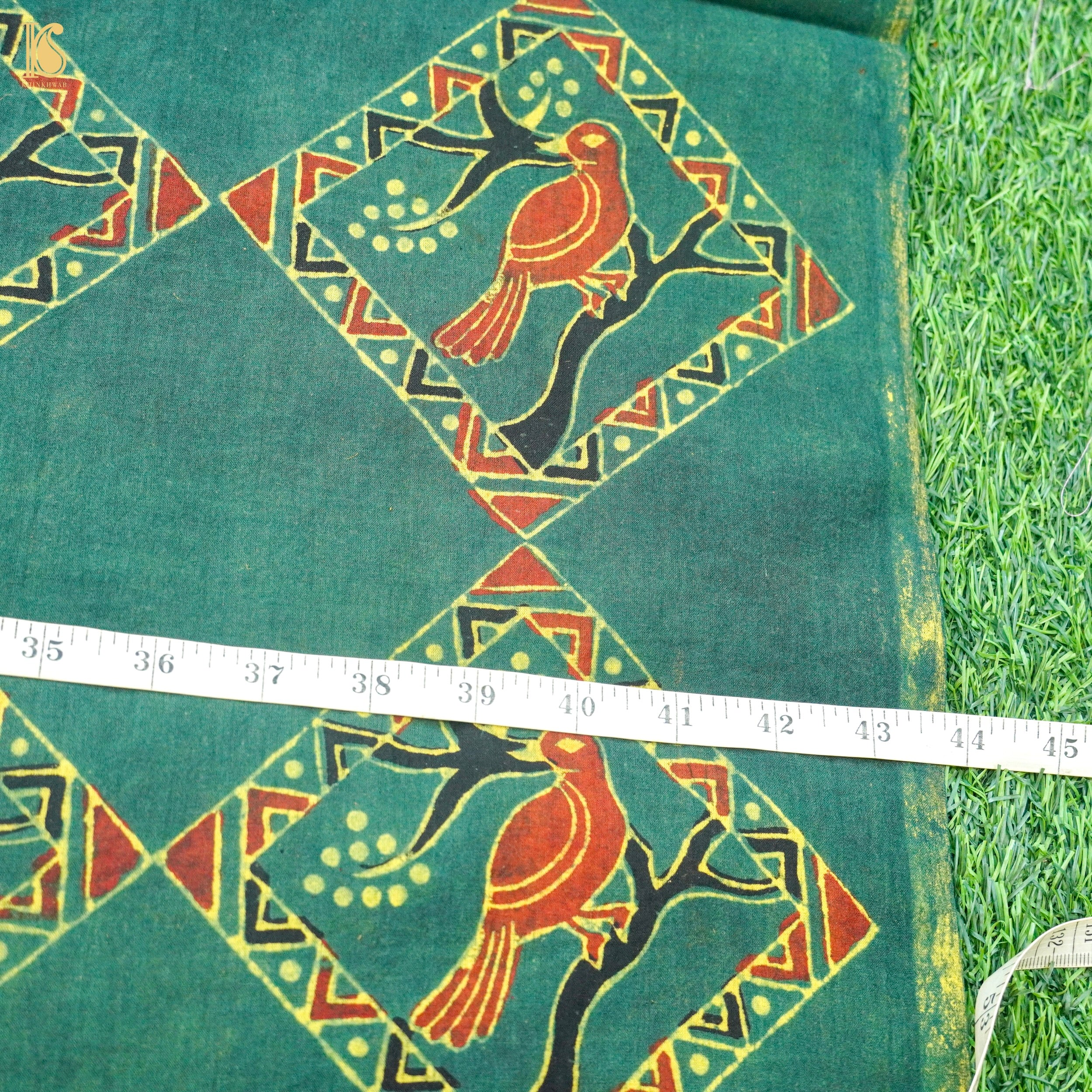 Hand Block Ajrakh Mul Cotton Fabric