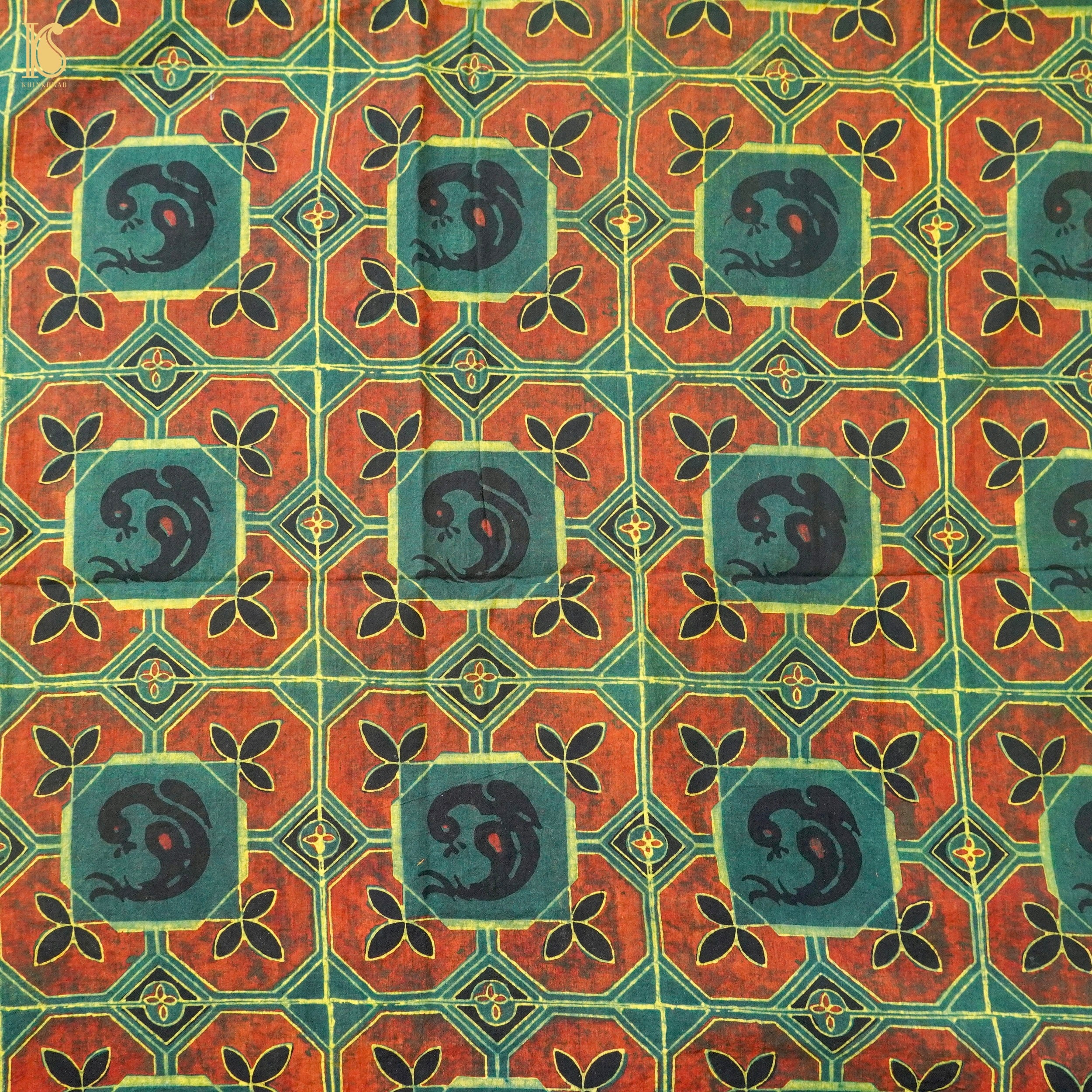 Hand Block Ajrakh Mul Cotton Fabric