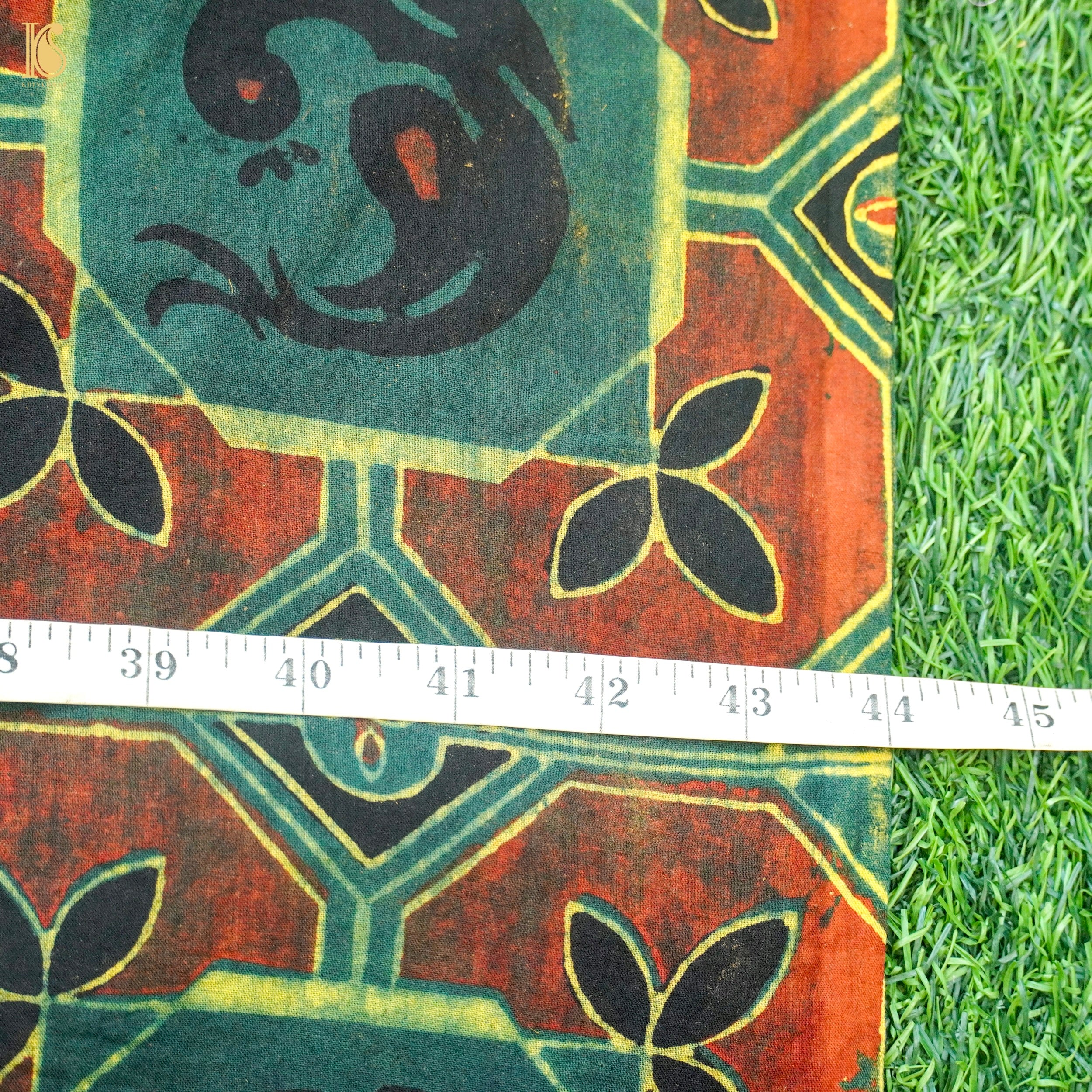 Hand Block Ajrakh Mul Cotton Fabric
