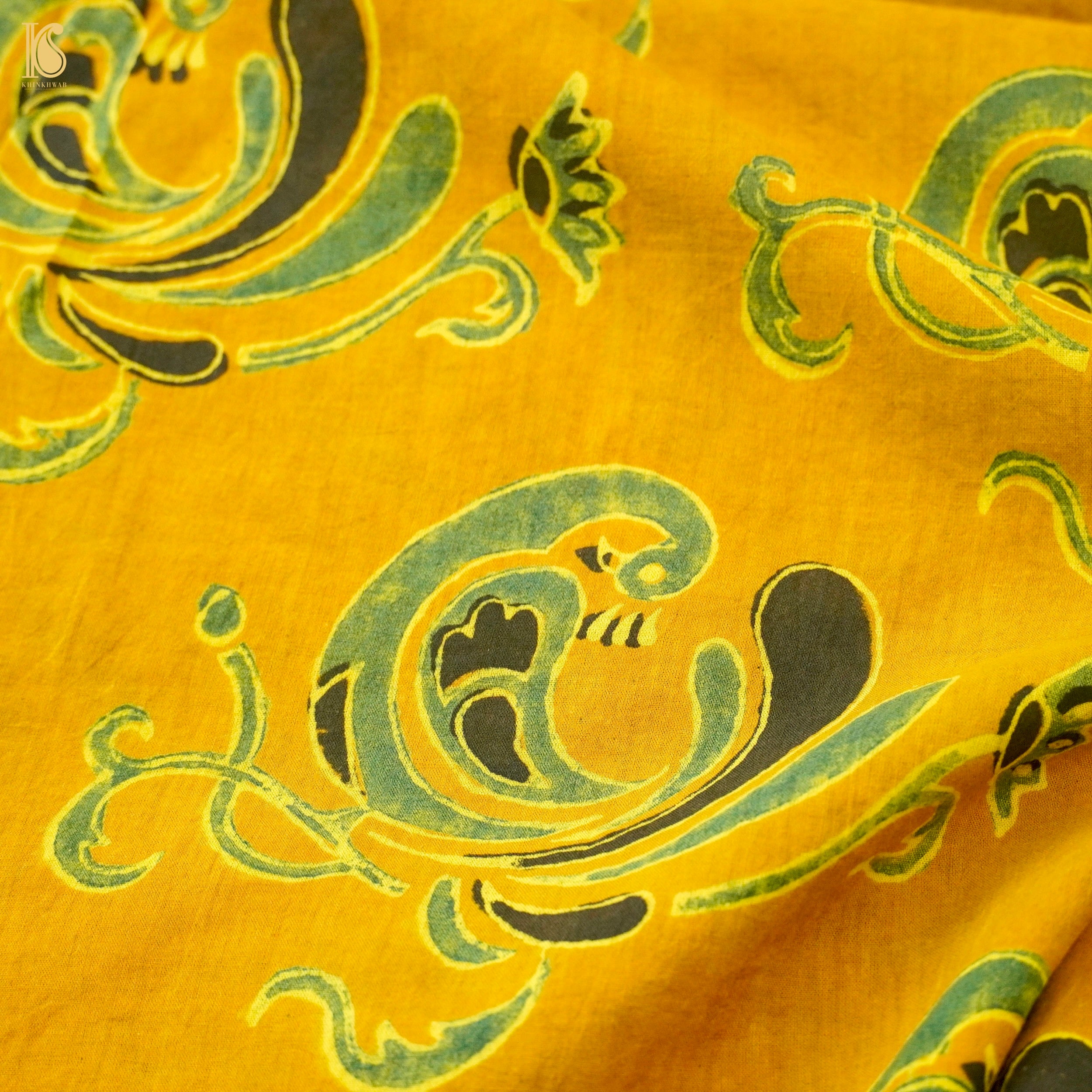 Hand Block Ajrakh Mul Cotton Fabric