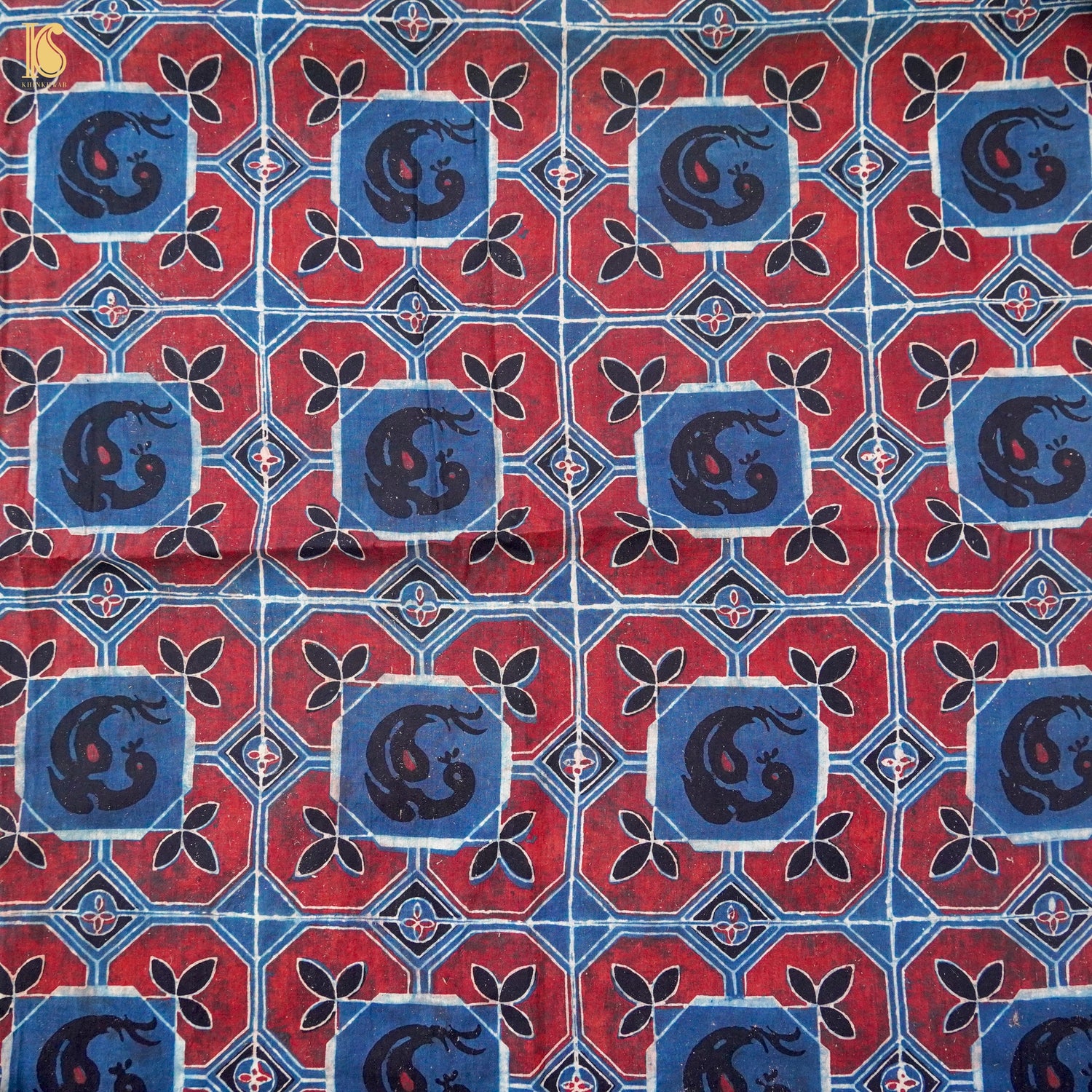 Hand Block Ajrakh Mul Cotton Fabric
