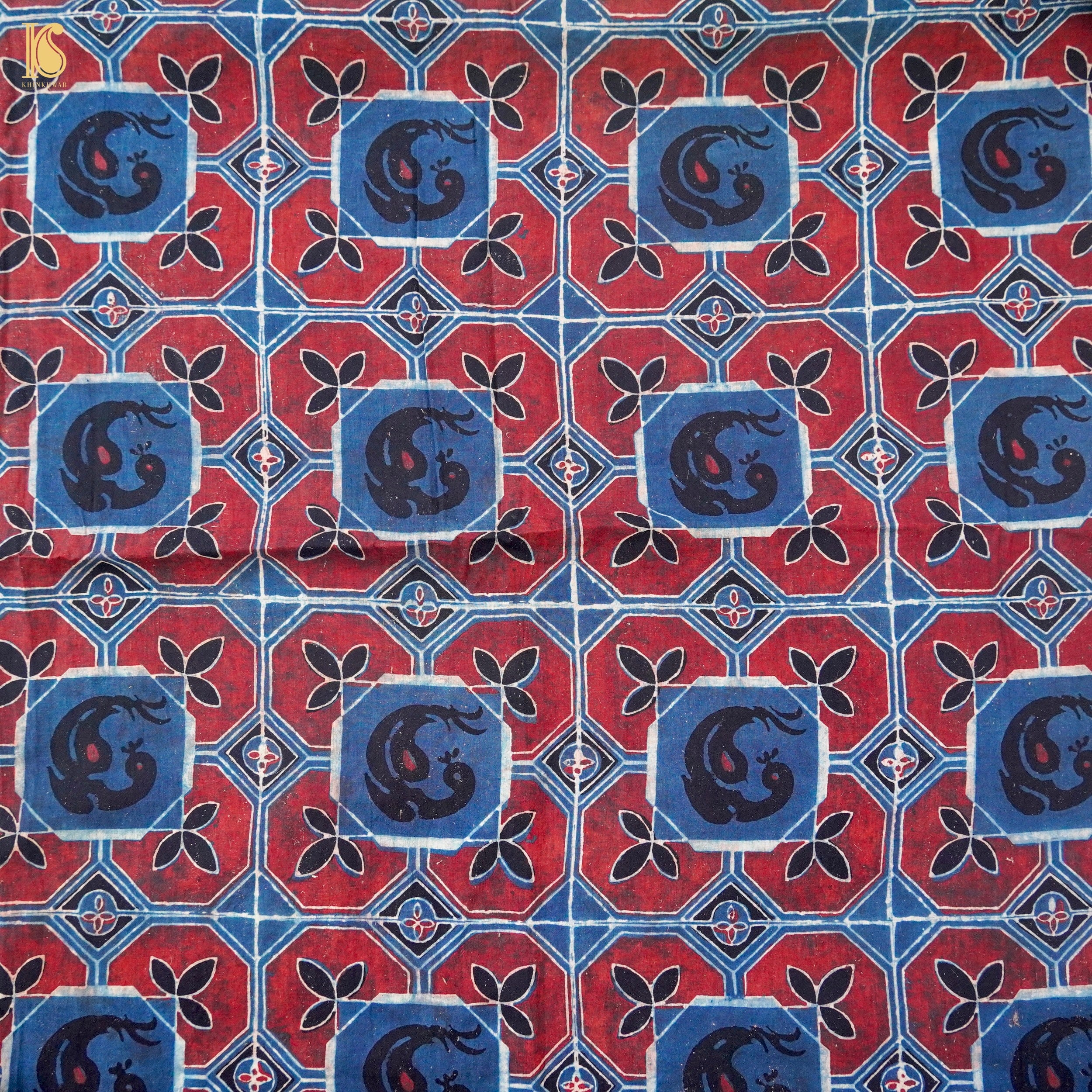 Hand Block Ajrakh Mul Cotton Fabric