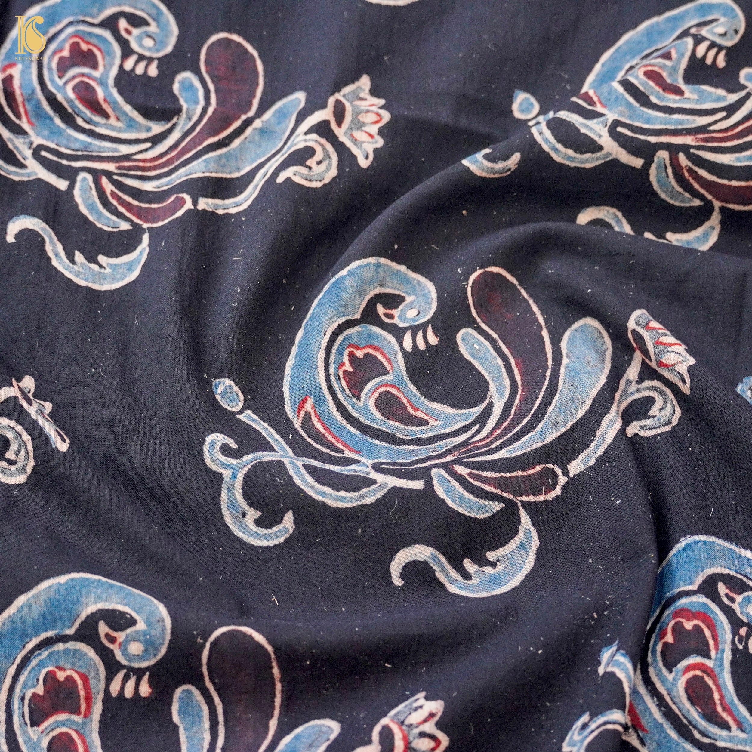 Hand Block Ajrakh Mul Cotton Fabric