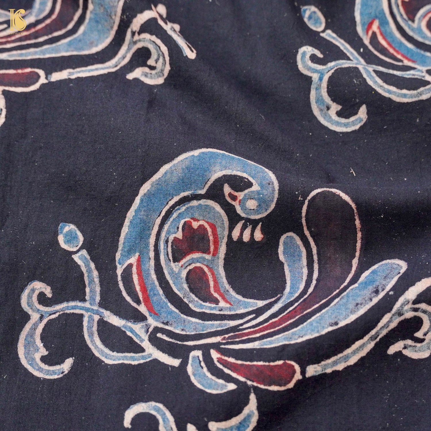 Hand Block Ajrakh Mul Cotton Fabric