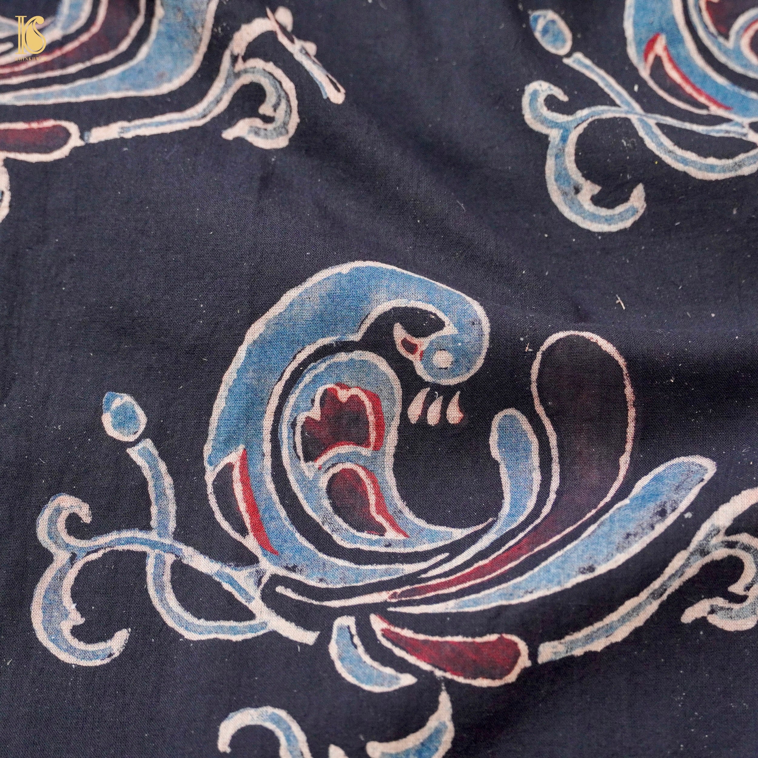 Hand Block Ajrakh Mul Cotton Fabric