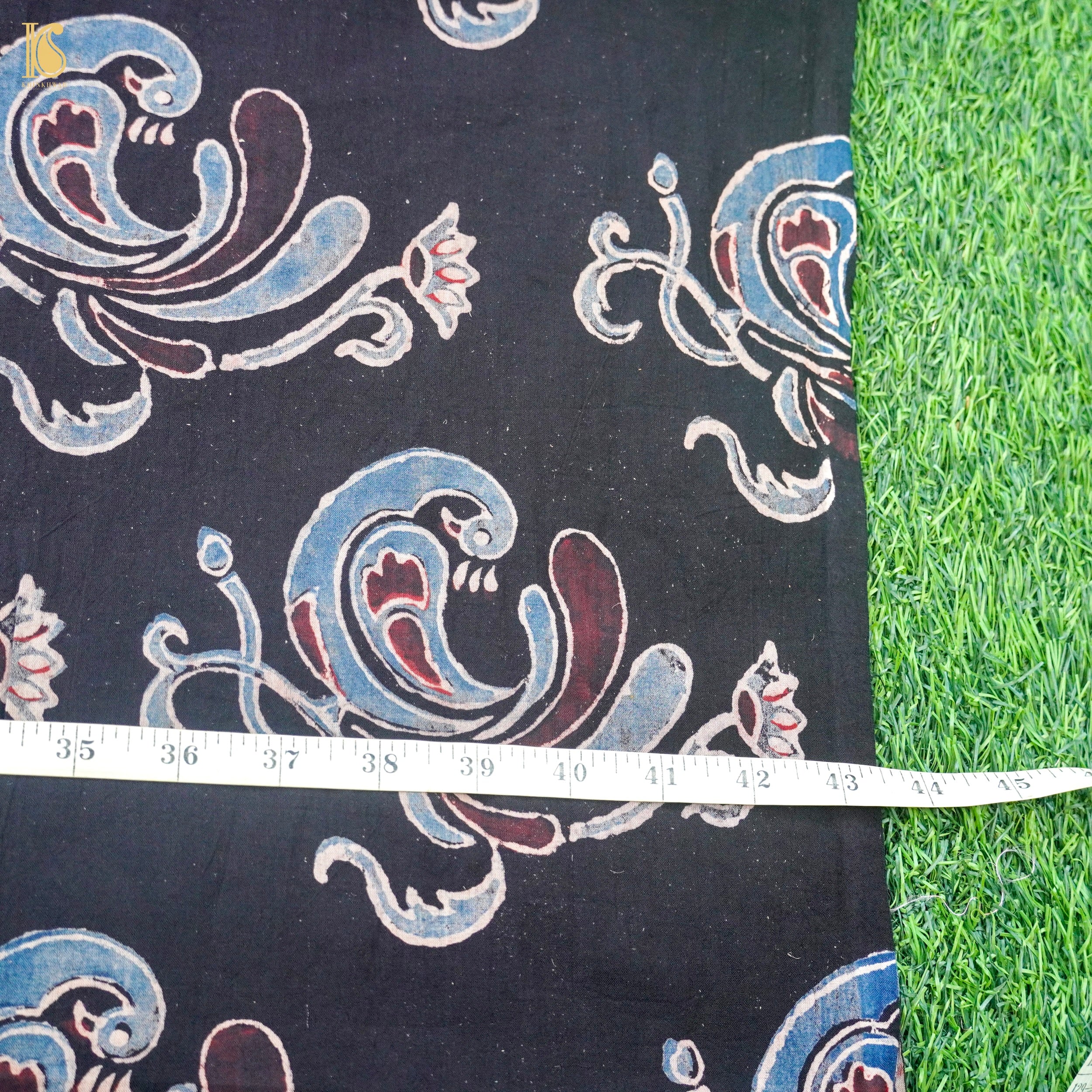 Hand Block Ajrakh Mul Cotton Fabric