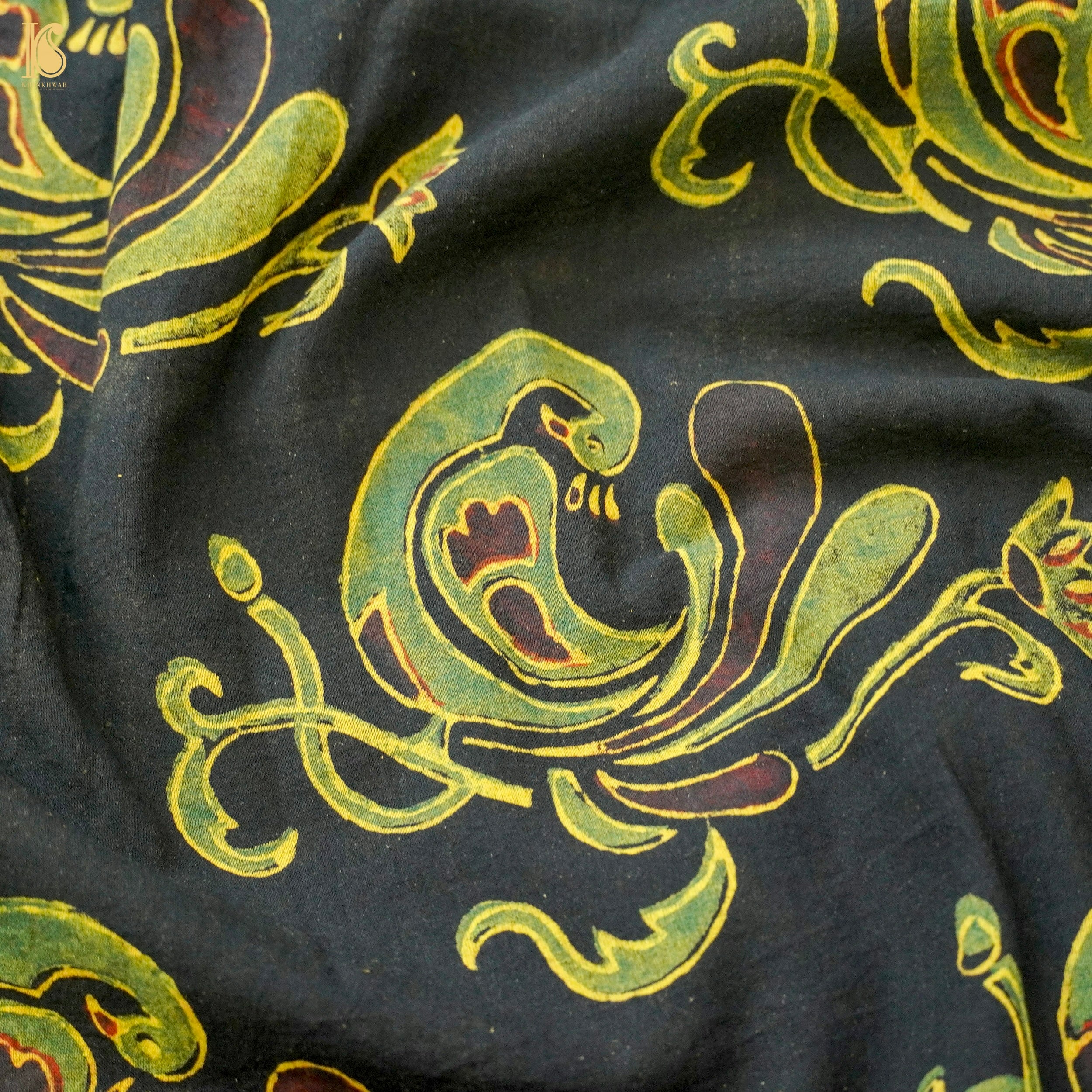 Hand Block Ajrakh Mul Cotton Fabric