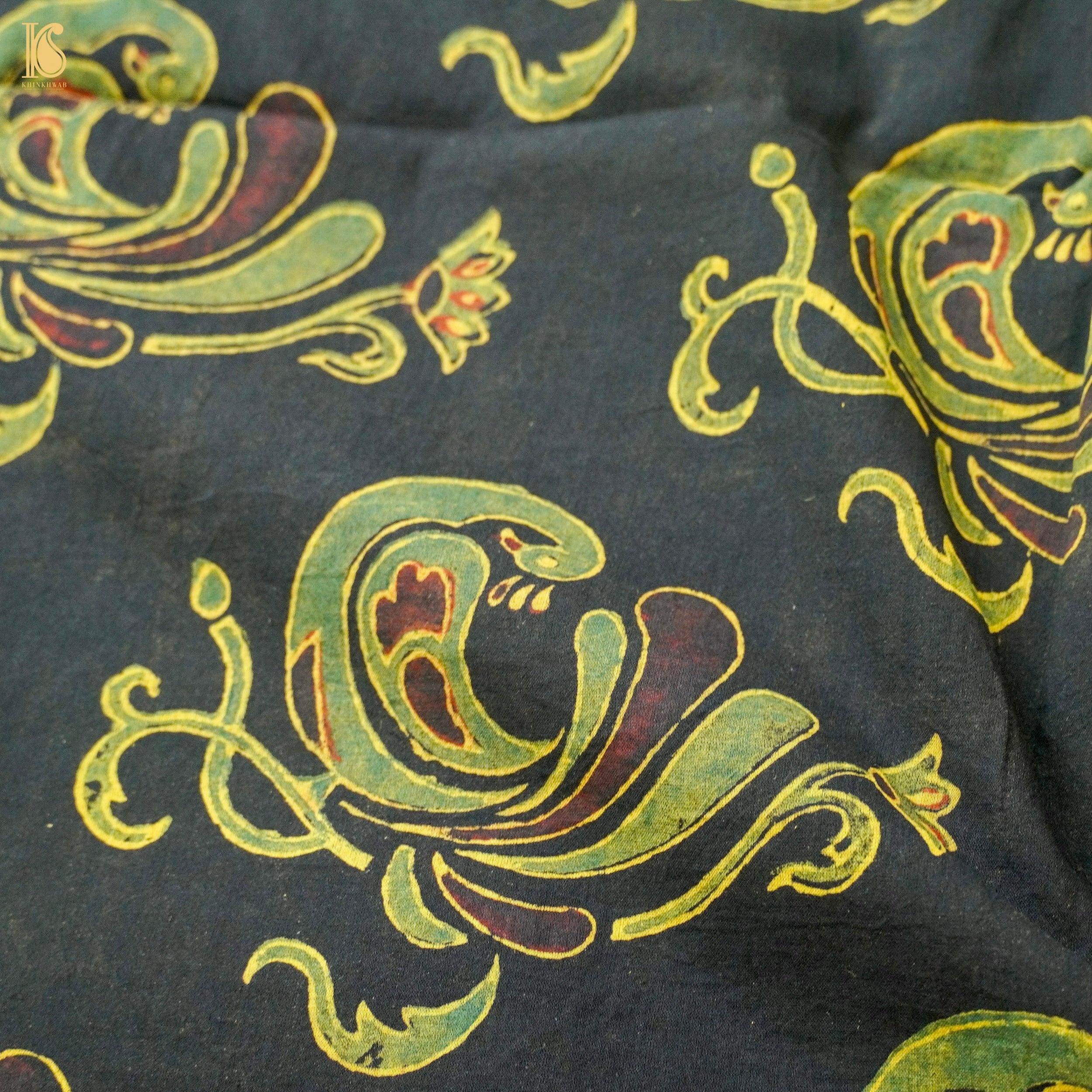 Hand Block Ajrakh Mul Cotton Fabric