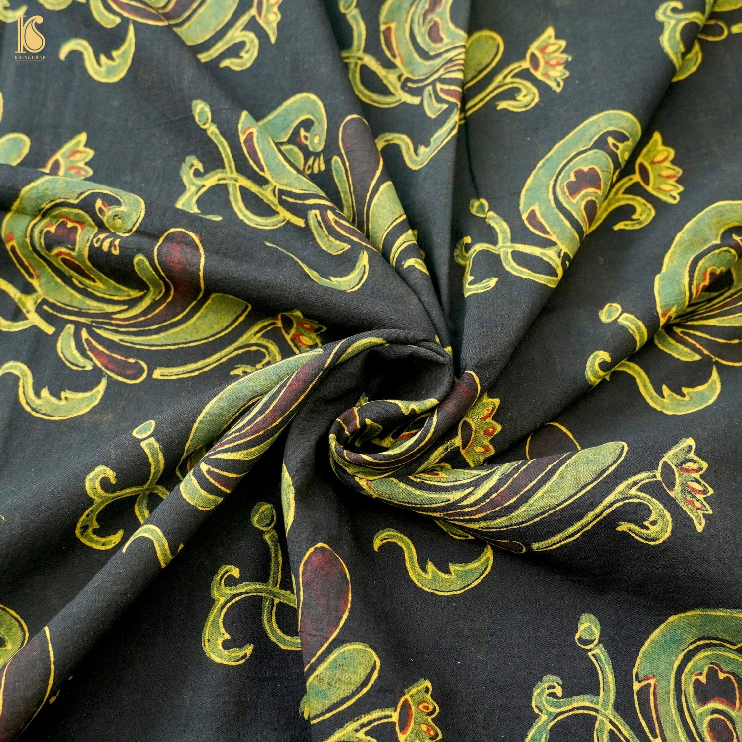 Hand Block Ajrakh Mul Cotton Fabric