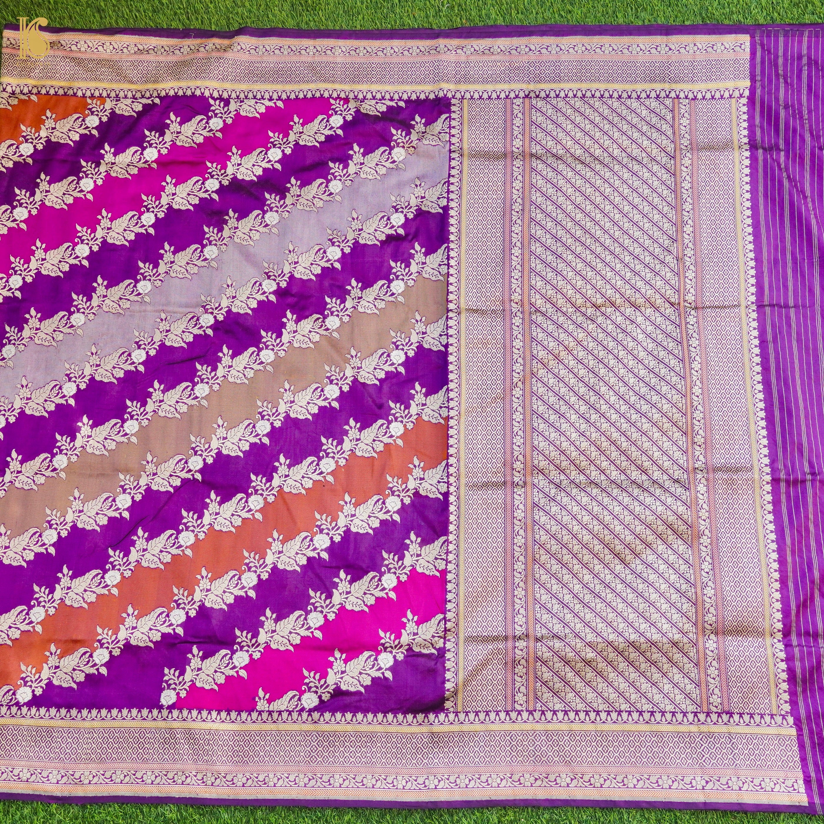 Handloom Banarasi Rangkat Silk Saree