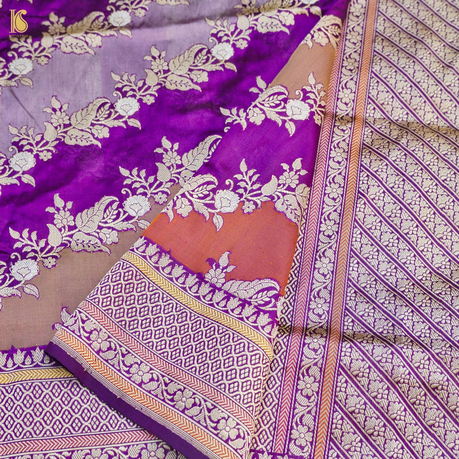 Handloom Banarasi Rangkat Silk Saree