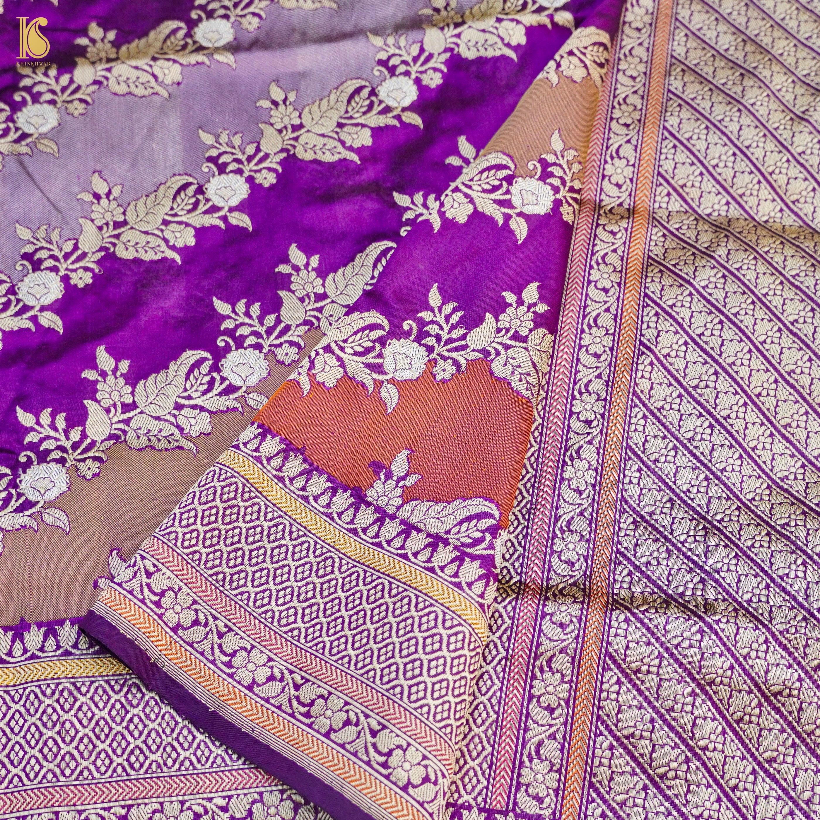 Handloom Banarasi Rangkat Silk Saree