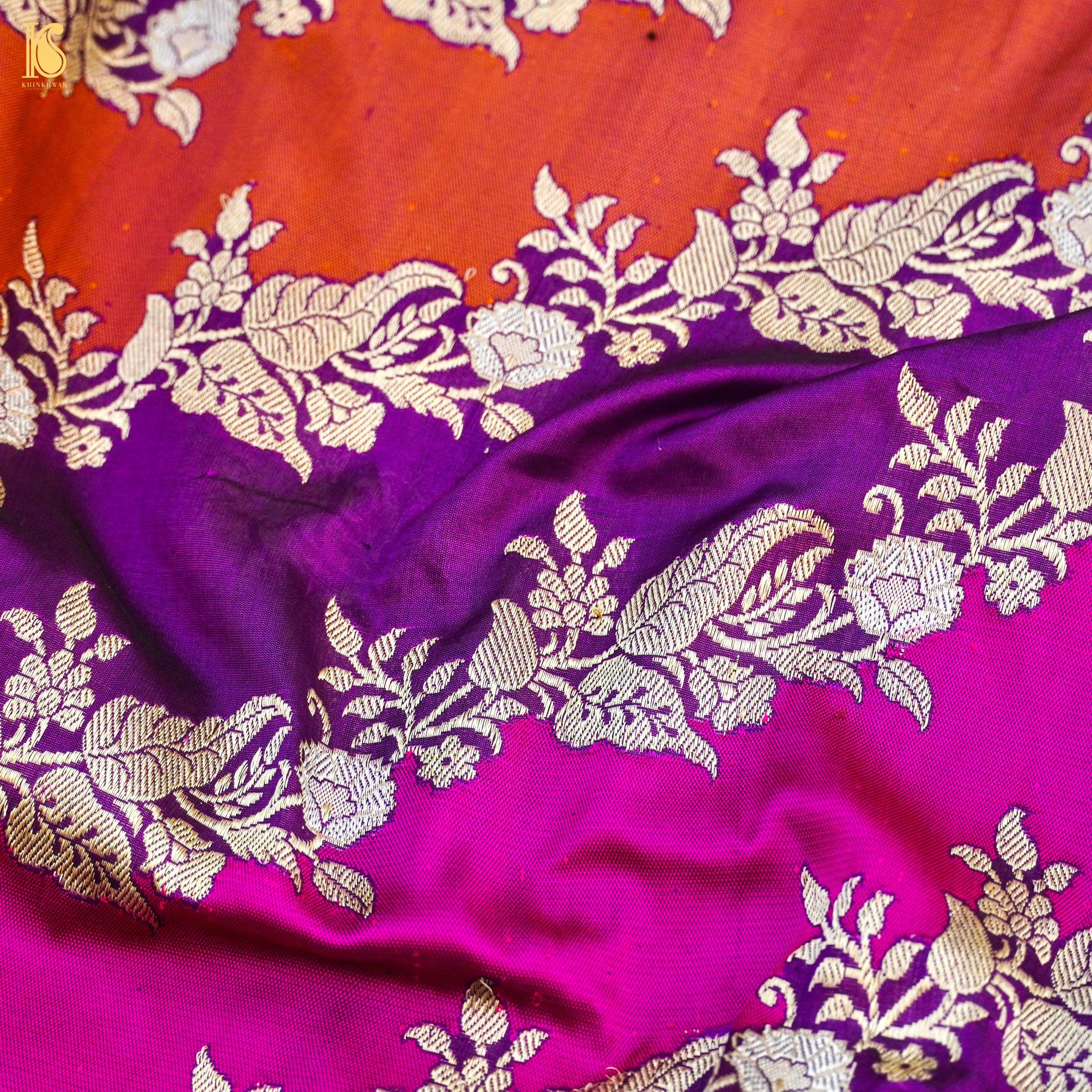Handloom Banarasi Rangkat Silk Saree