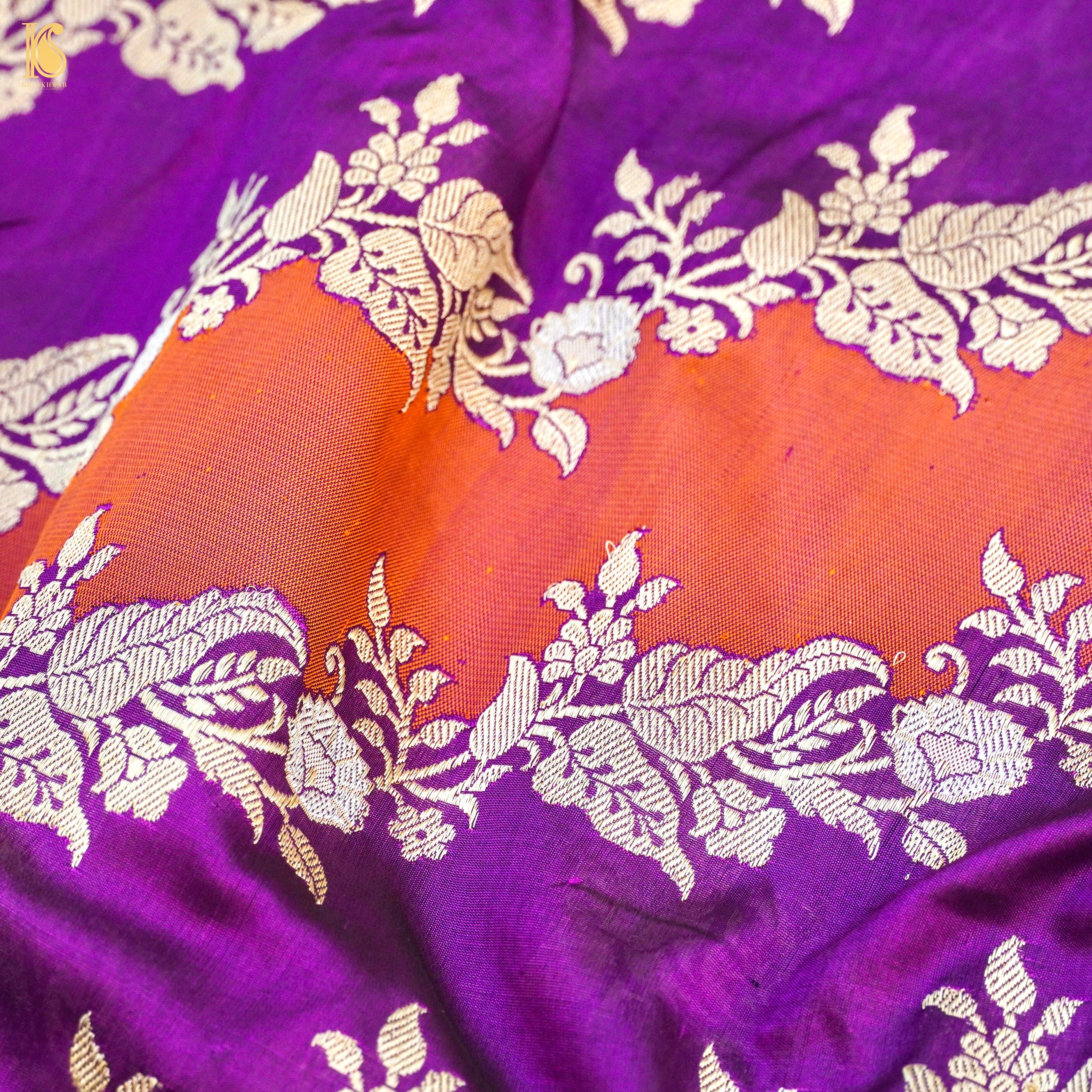 Handloom Banarasi Rangkat Silk Saree