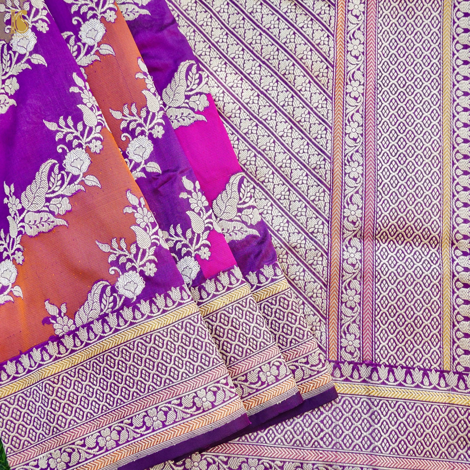 Handloom Banarasi Rangkat Silk Saree
