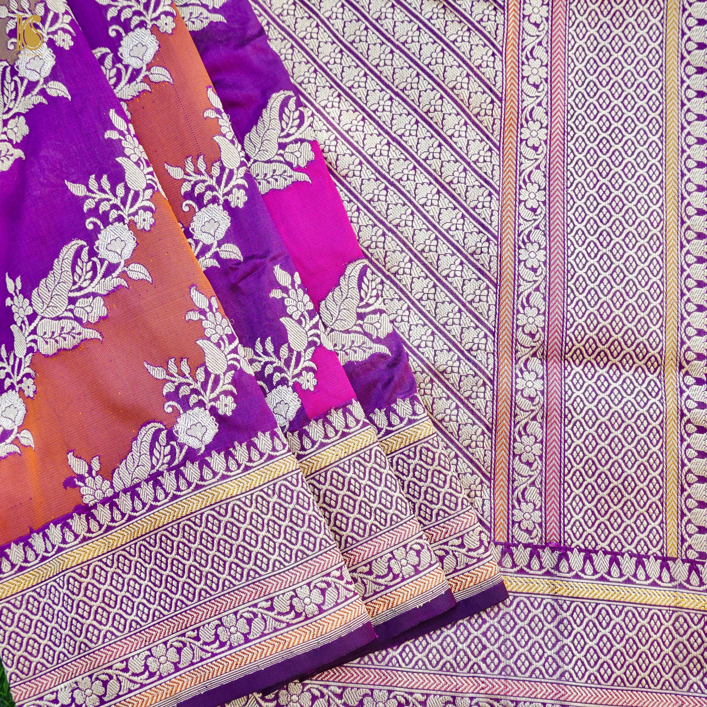 Handloom Banarasi Rangkat Silk Saree