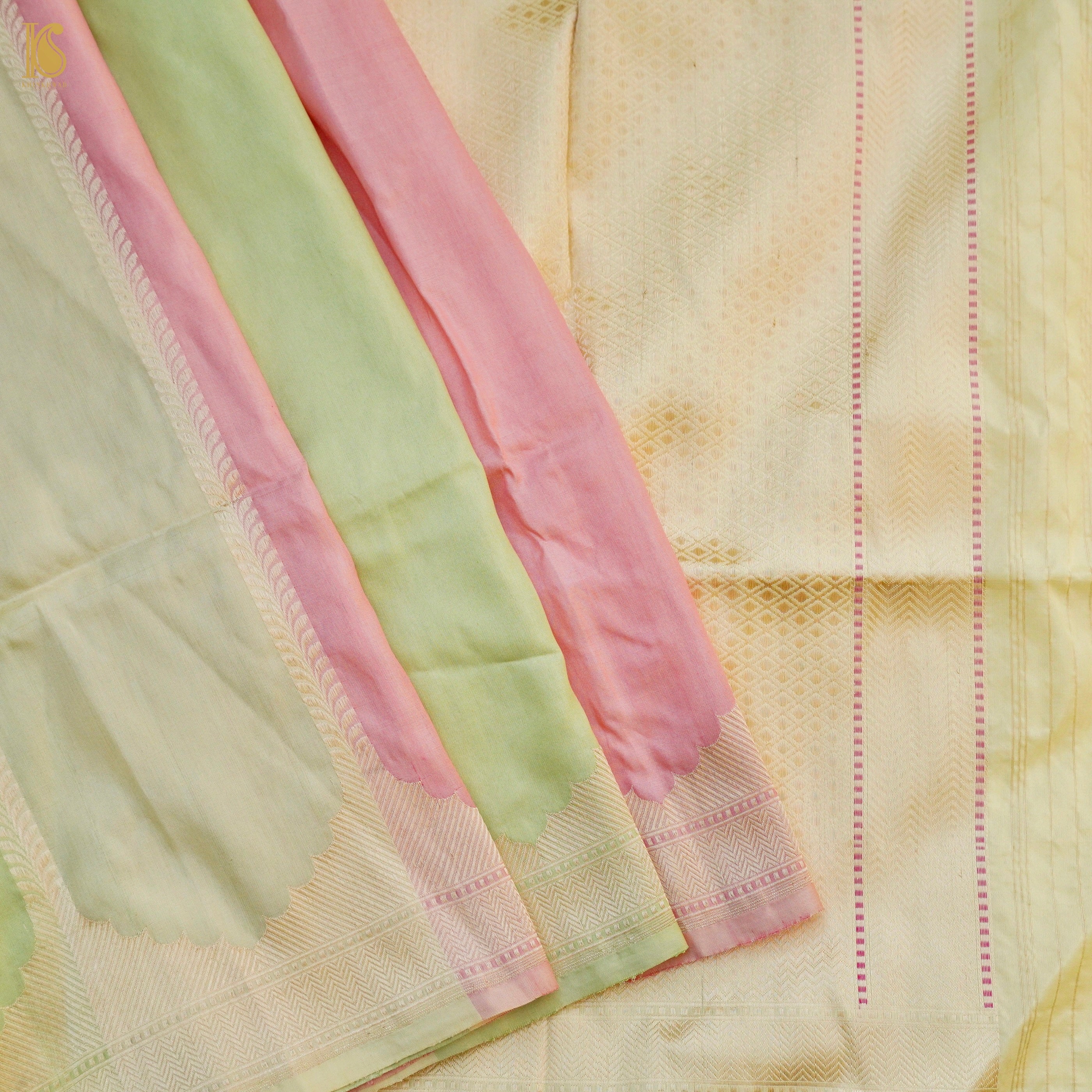 Handloom Banarasi Rangkat Silk Saree
