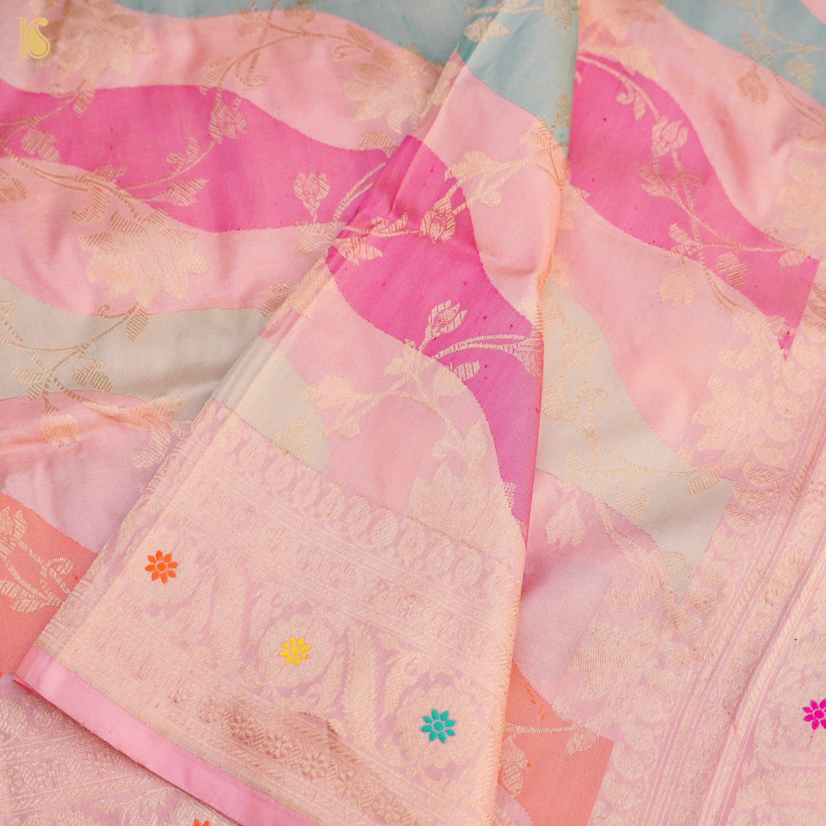 Handloom Banarasi Rangkat Silk Saree