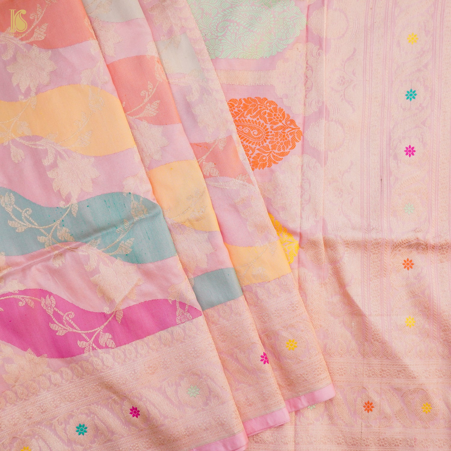 Handloom Banarasi Rangkat Silk Saree