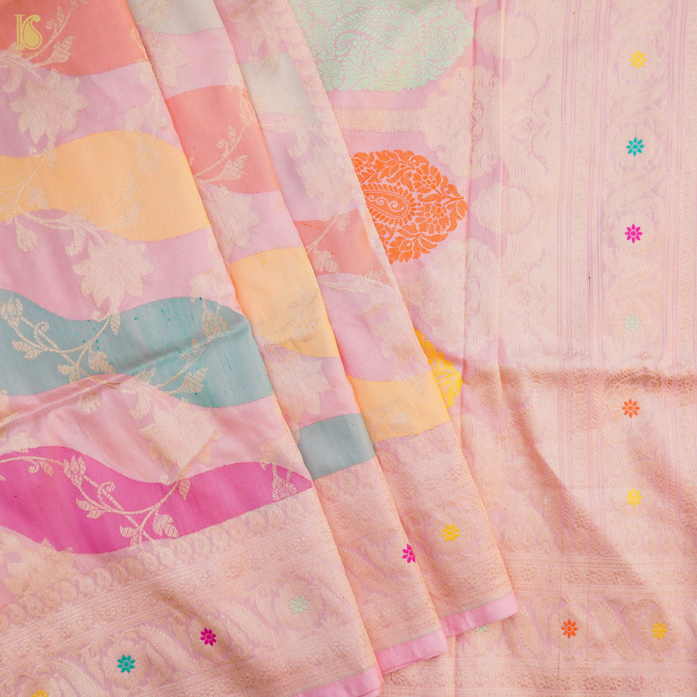 Handloom Banarasi Rangkat Silk Saree