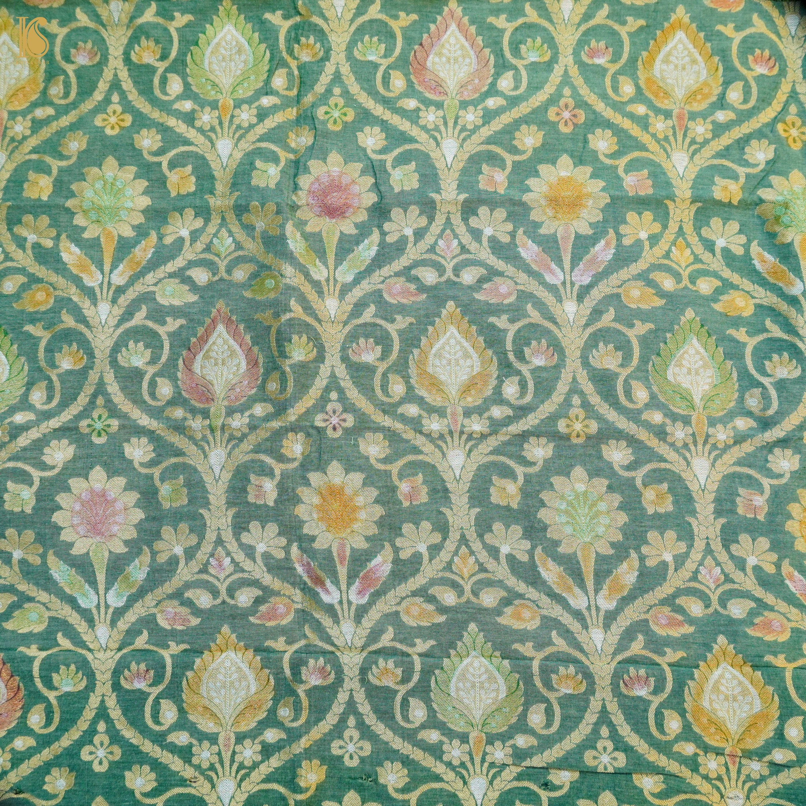 Banarasi Georgette Fabric with Hand Brush