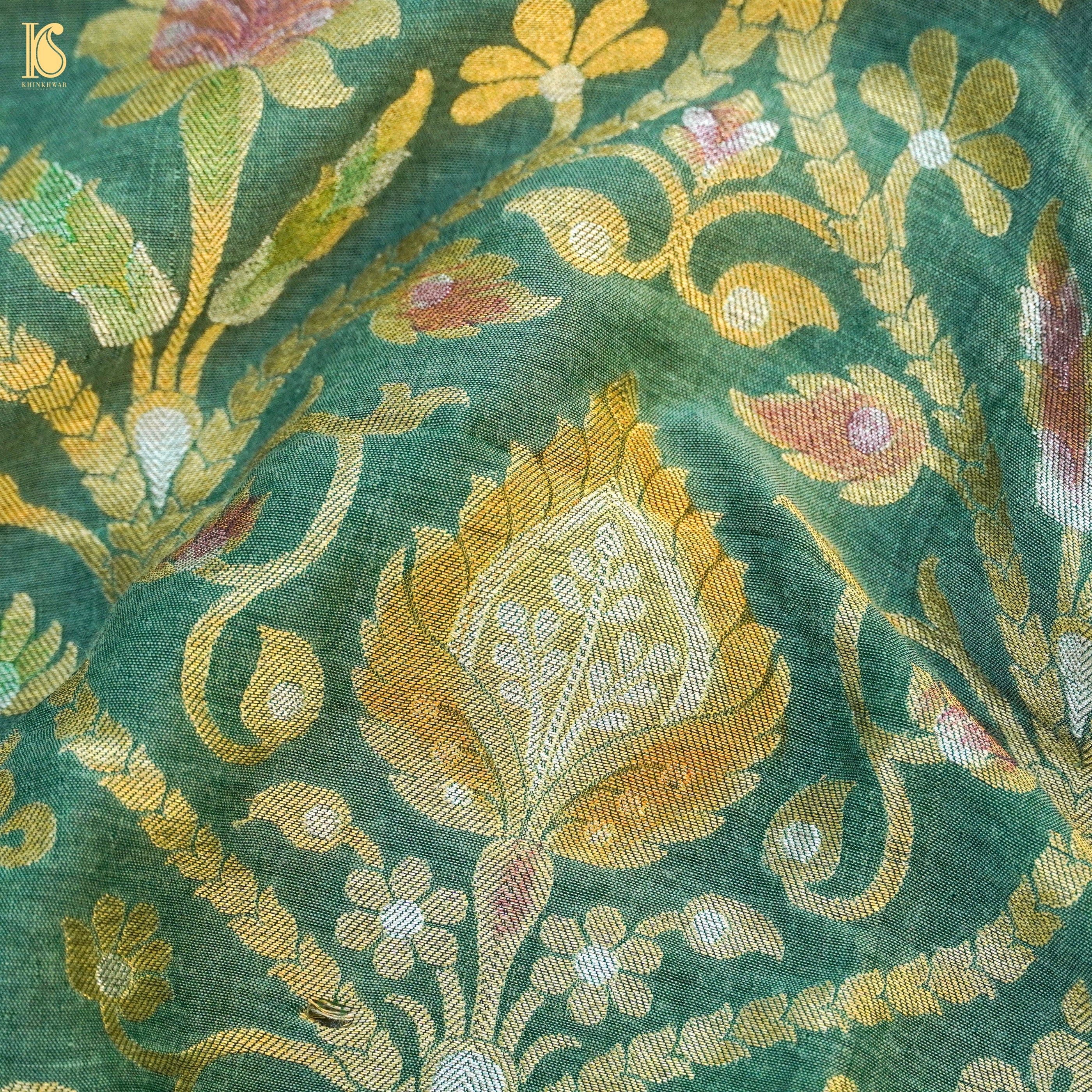 Banarasi Georgette Fabric with Hand Brush