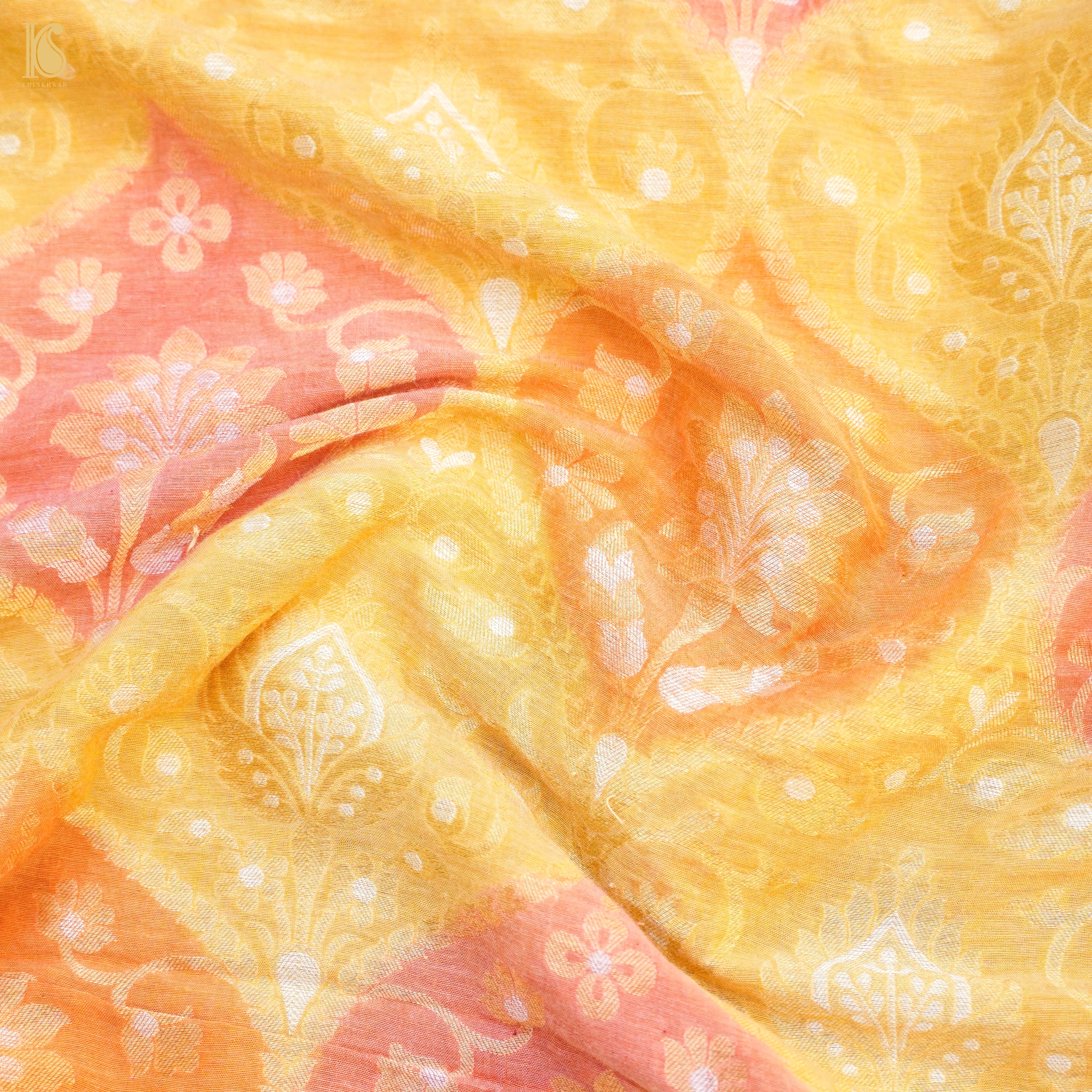 Banarasi Georgette Fabric with Hand Brush