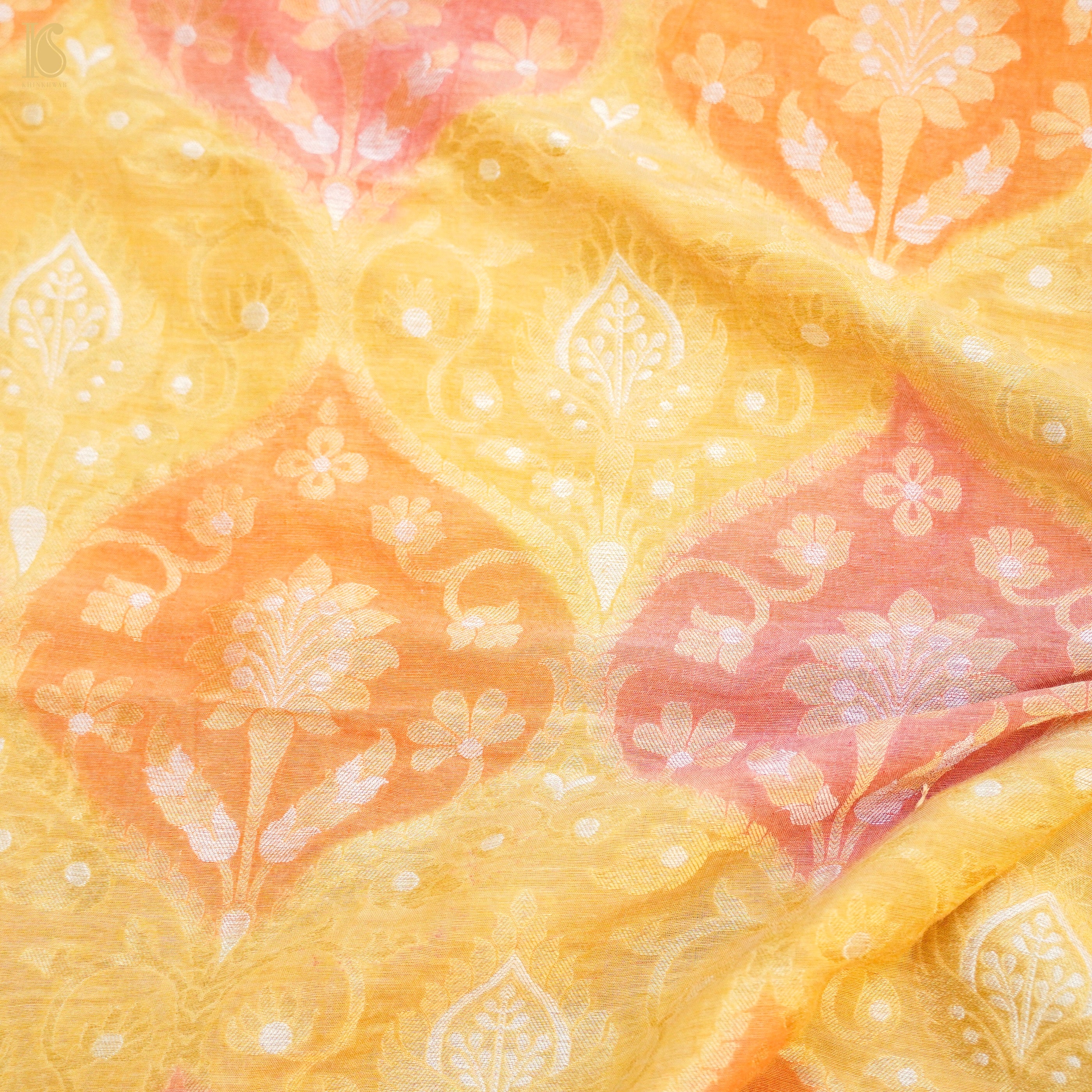 Banarasi Georgette Fabric with Hand Brush