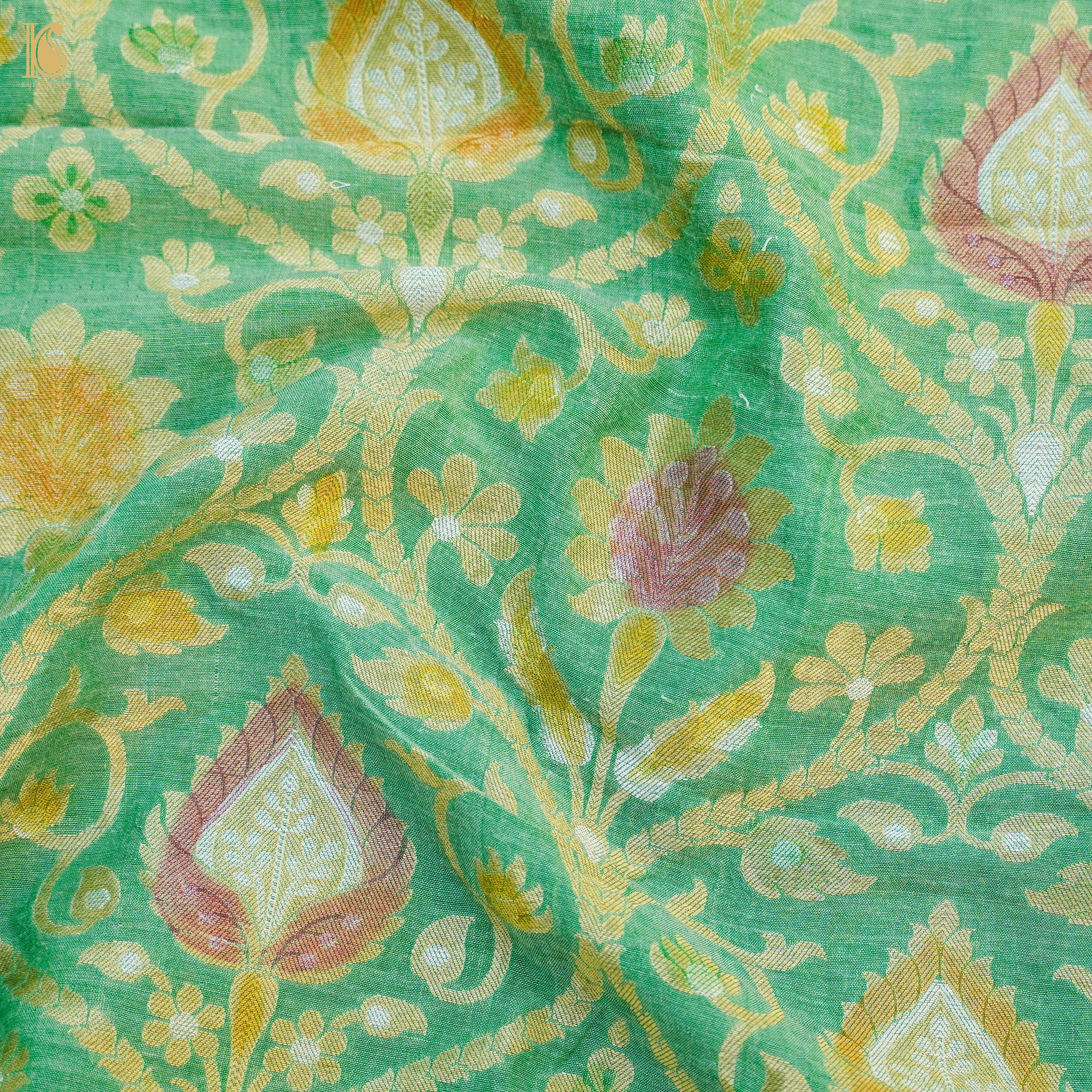 Banarasi Georgette Fabric with Hand Brush
