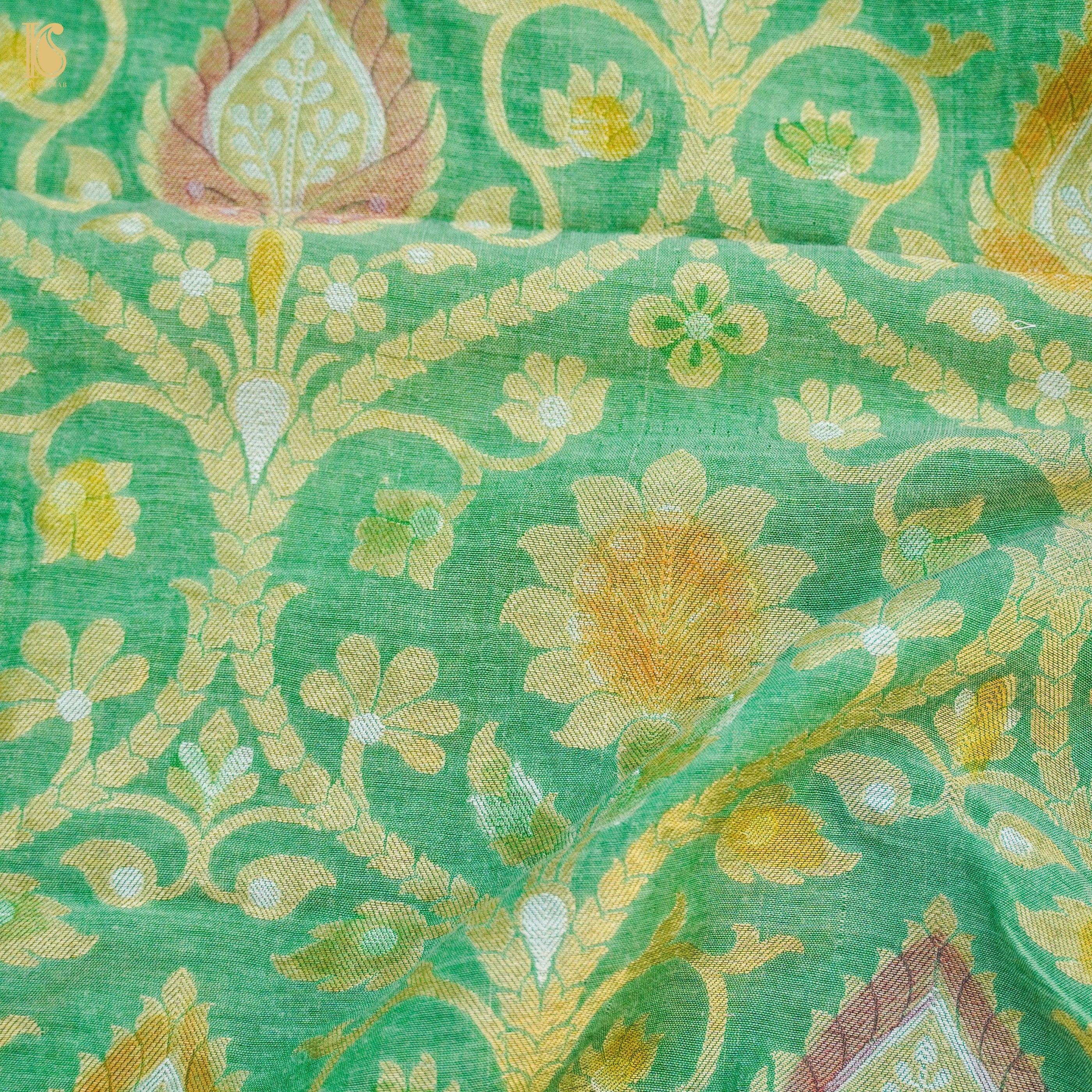 Banarasi Georgette Fabric with Hand Brush