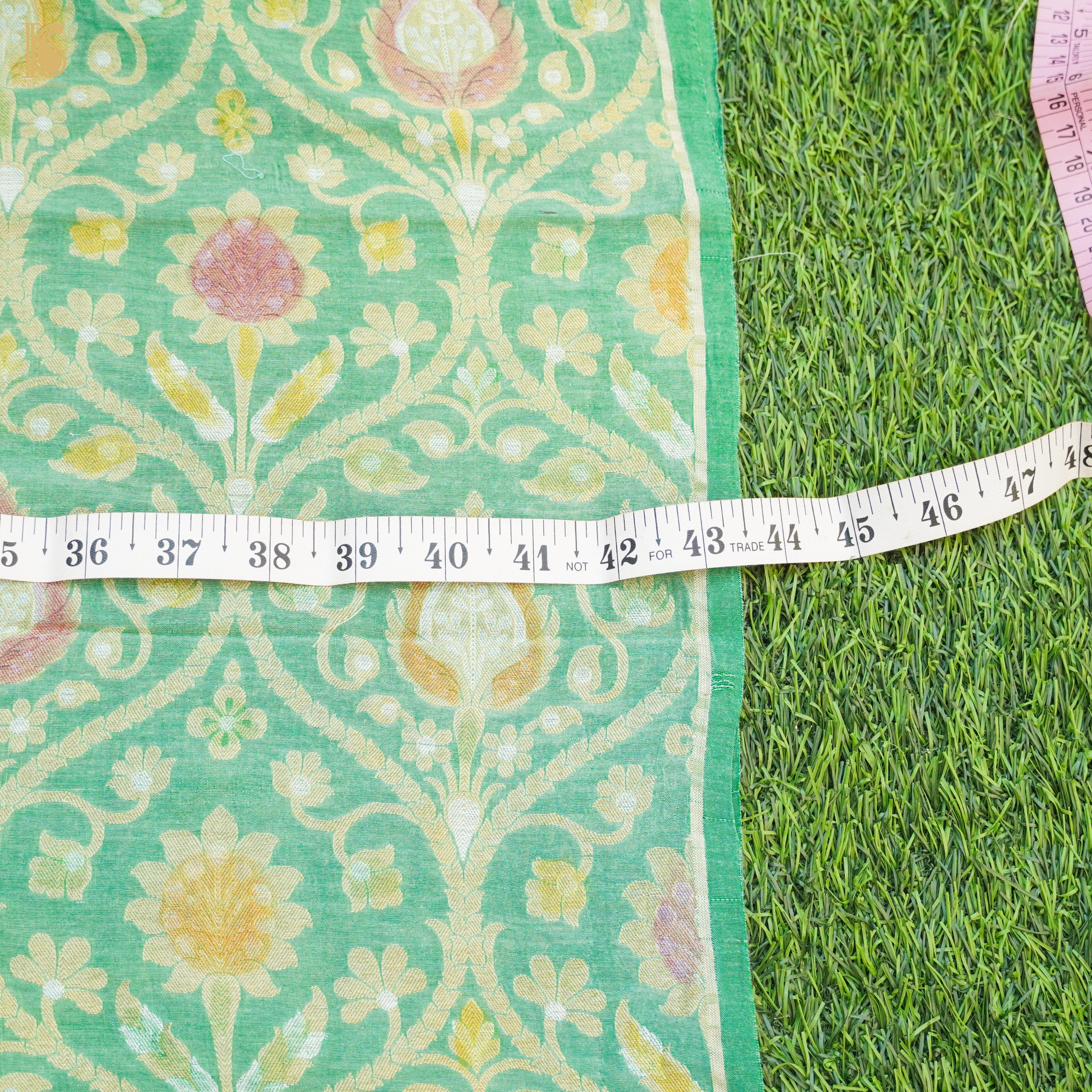 Banarasi Georgette Fabric with Hand Brush