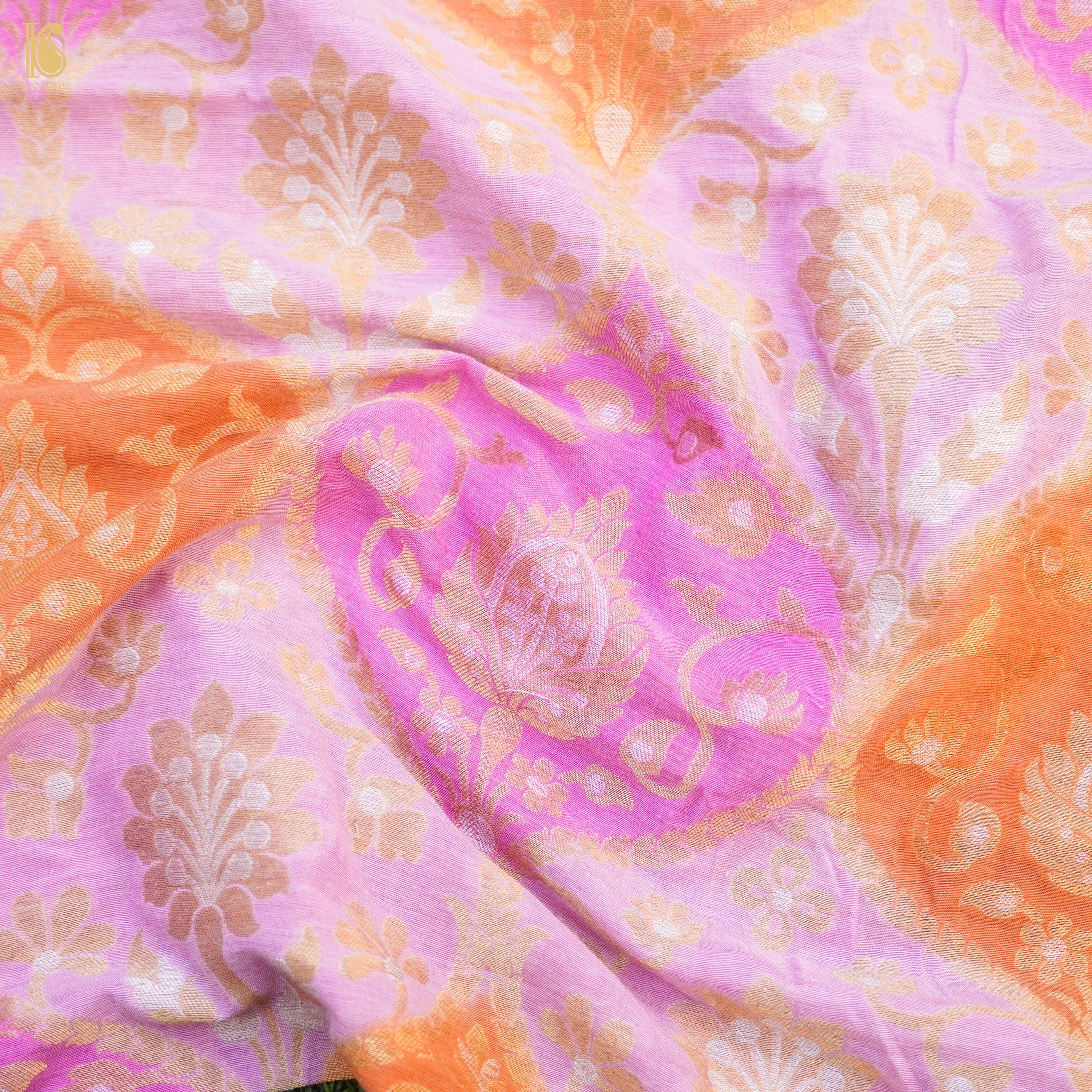 Banarasi Georgette Fabric with Hand Brush