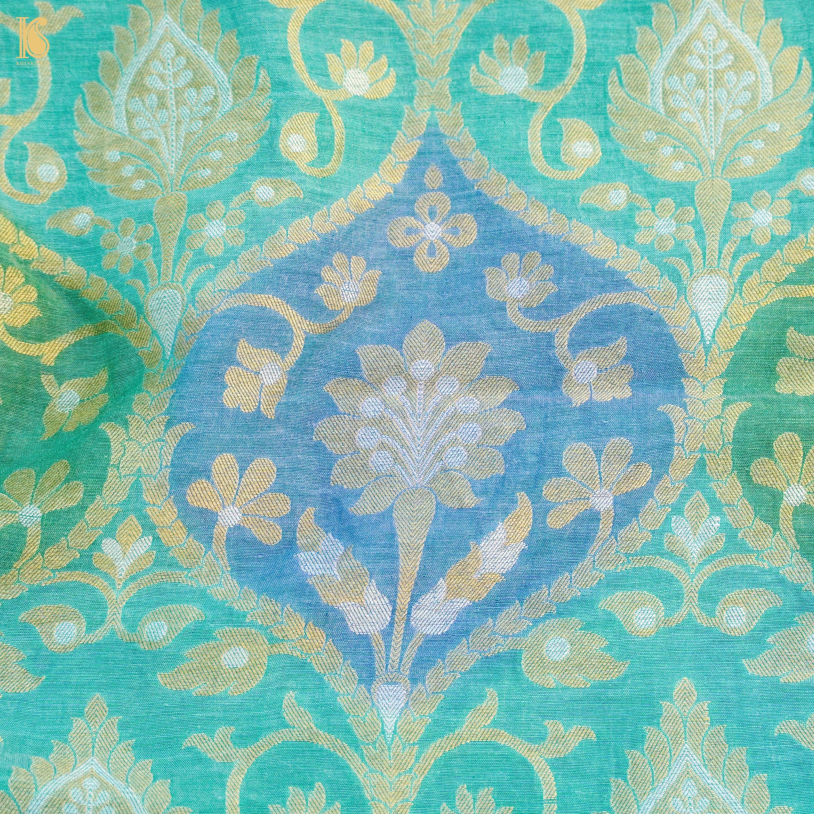 Banarasi Georgette Fabric with Hand Brush