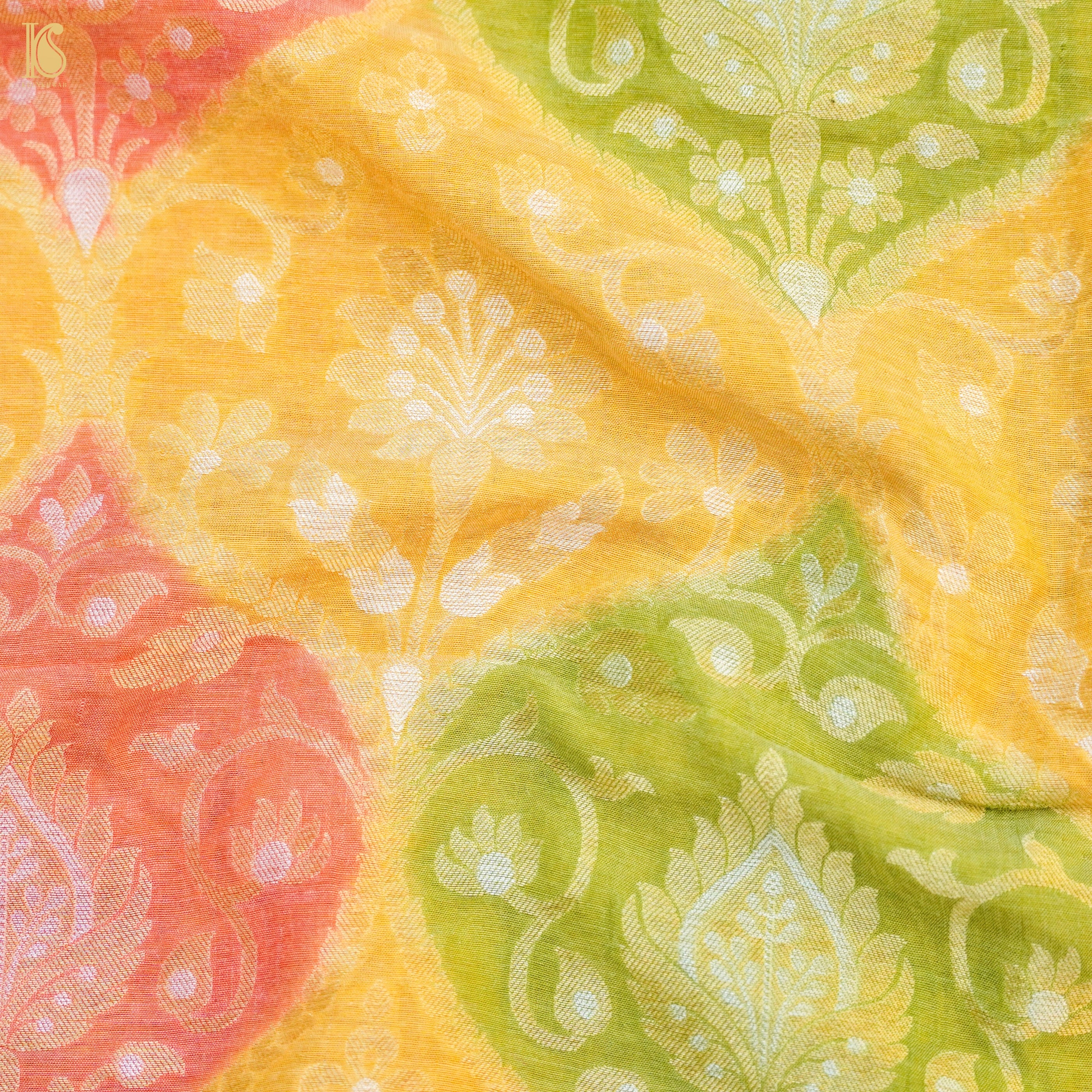 Banarasi Georgette Fabric with Hand Brush