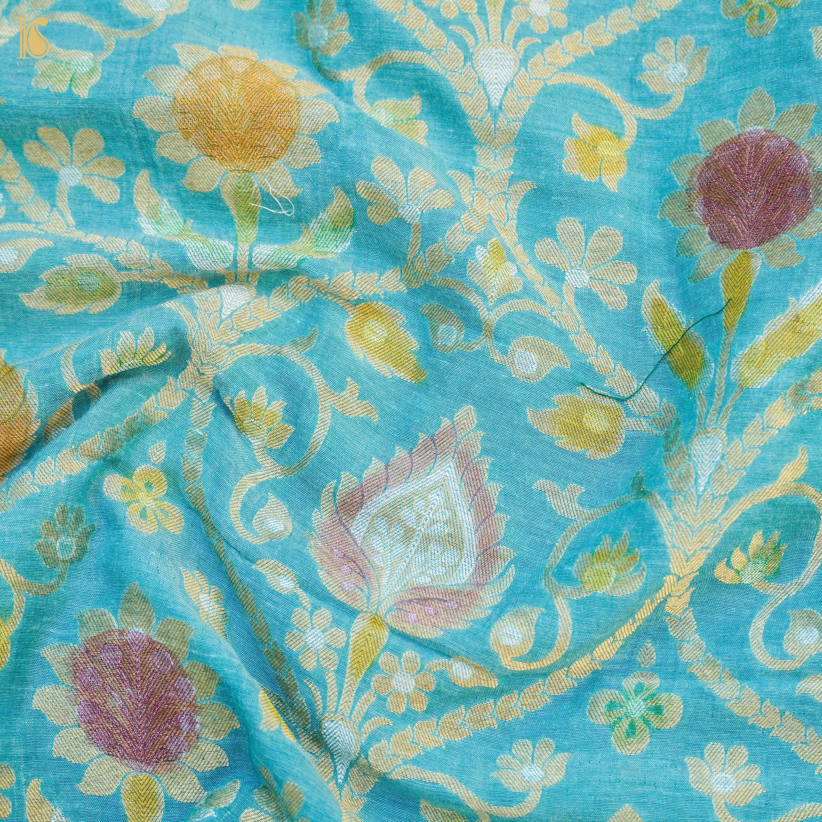 Banarasi Georgette Fabric with Hand Brush