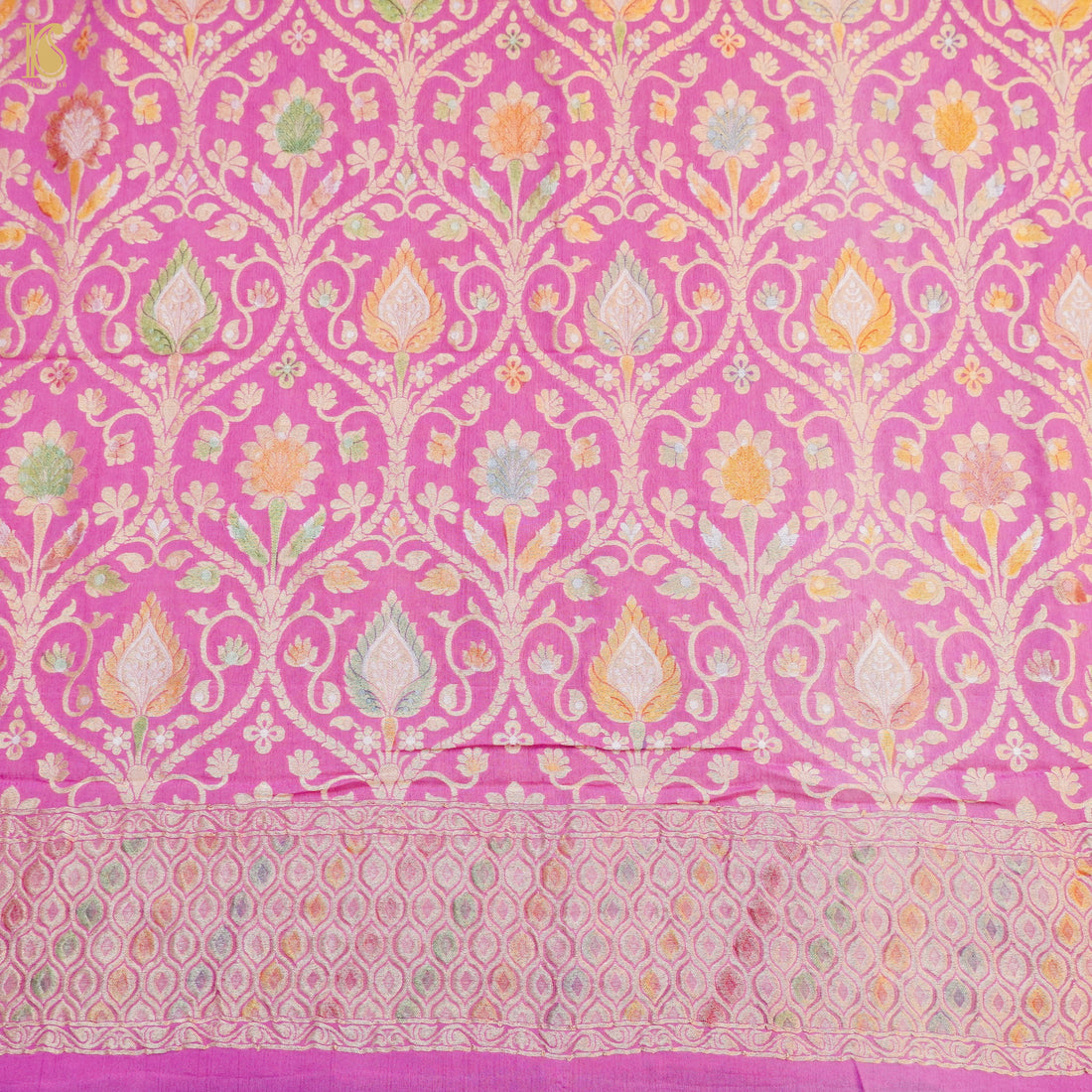 Banarasi Georgette Fabric with Hand Brush