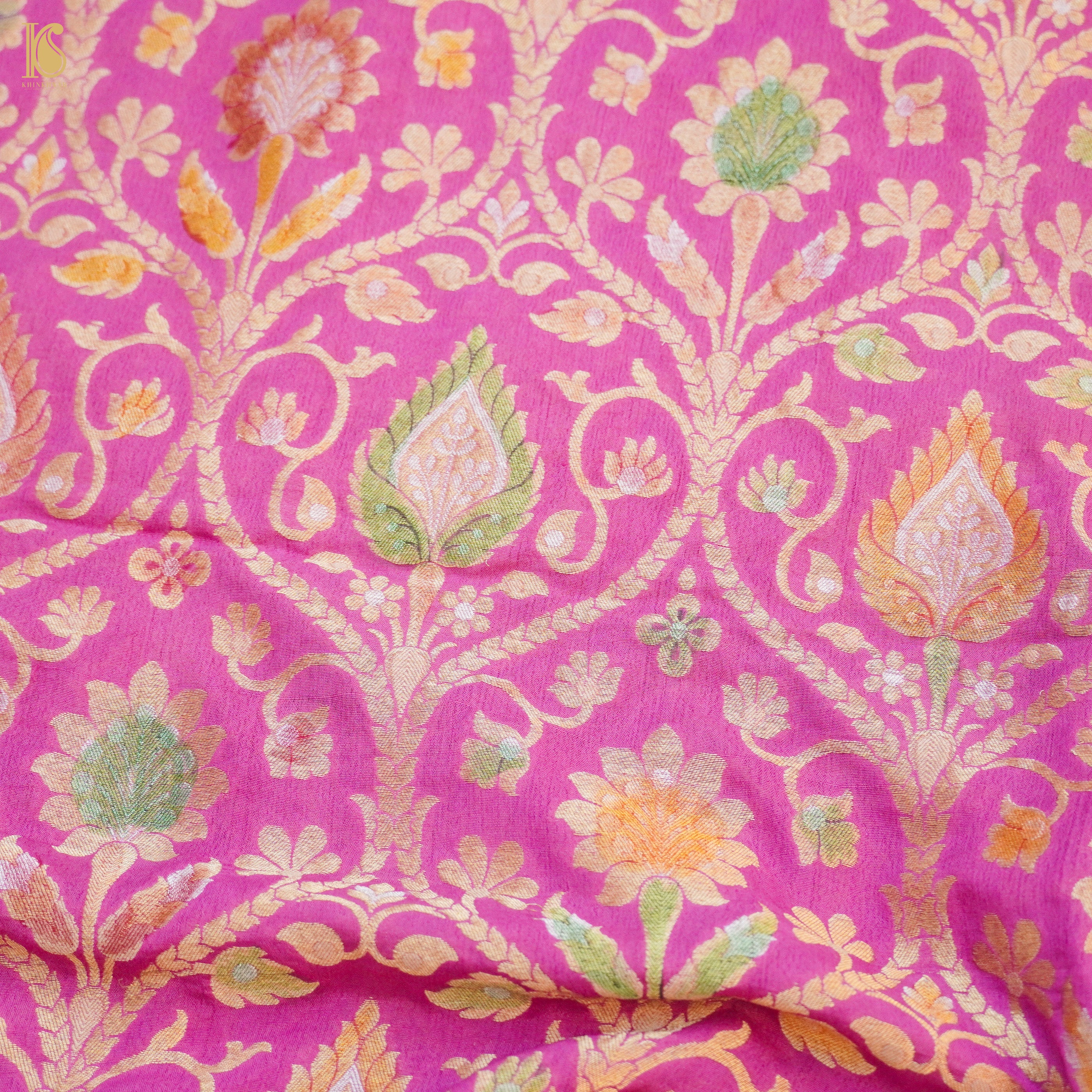 Banarasi Georgette Fabric with Hand Brush
