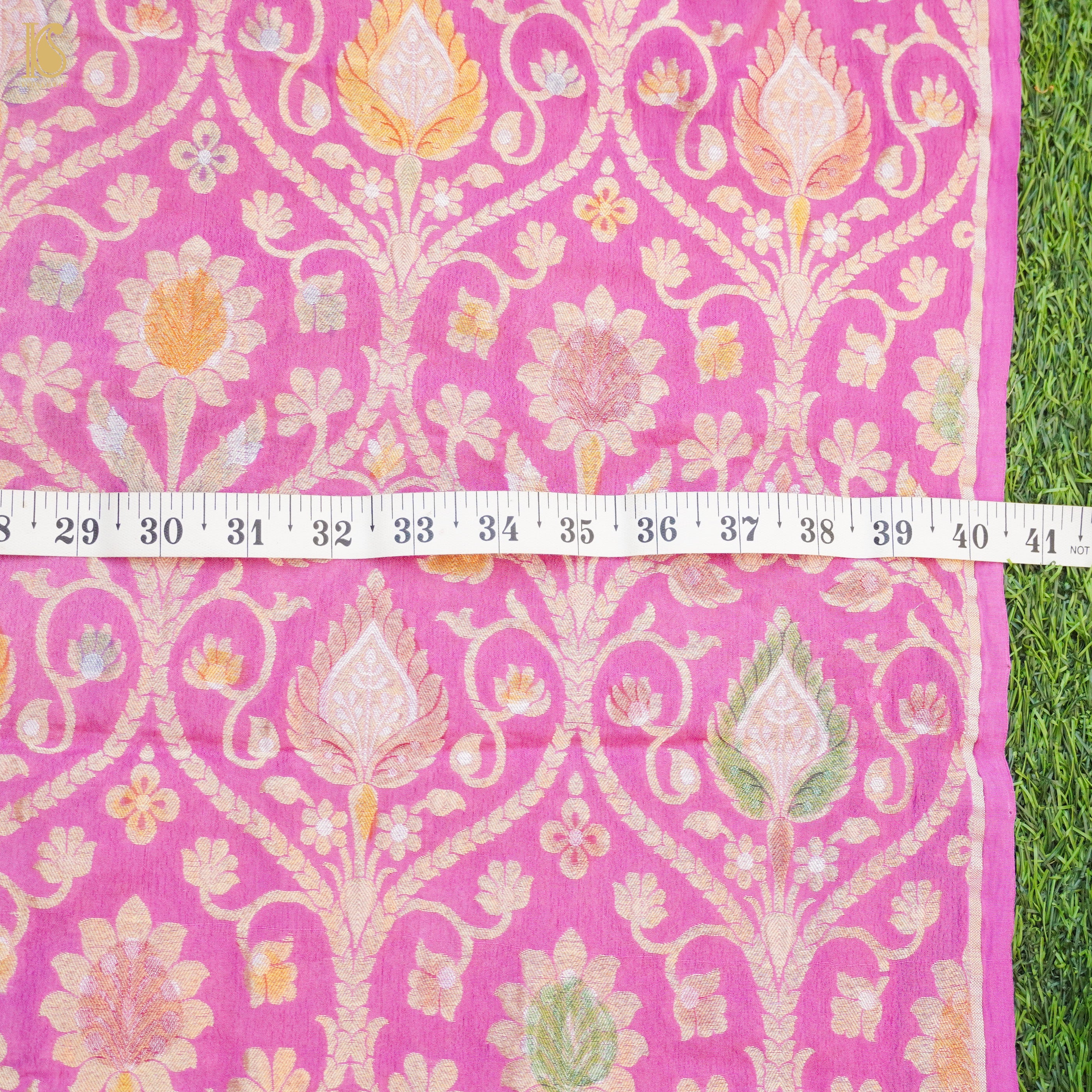 Banarasi Georgette Fabric with Hand Brush