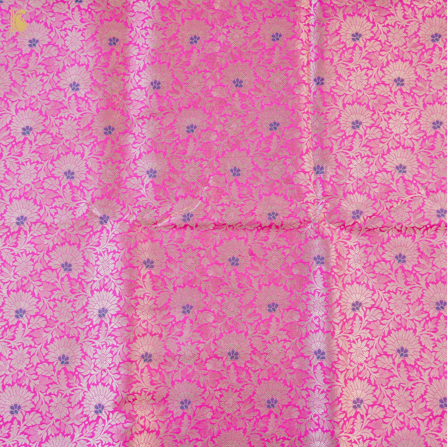 Handwoven Brocade Mashru Silk Banarasi Fabric