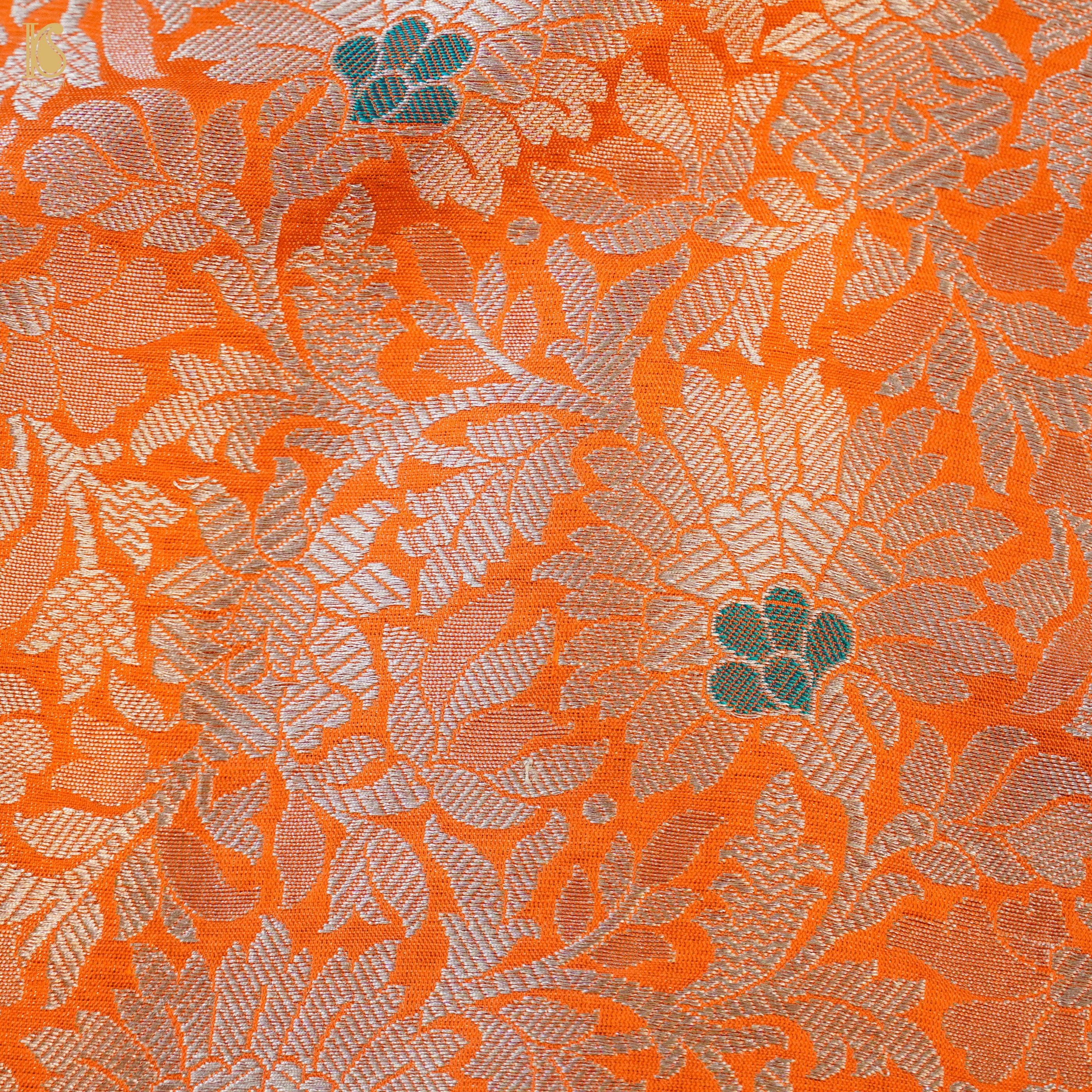 Handwoven Brocade Mashru Silk Banarasi Fabric