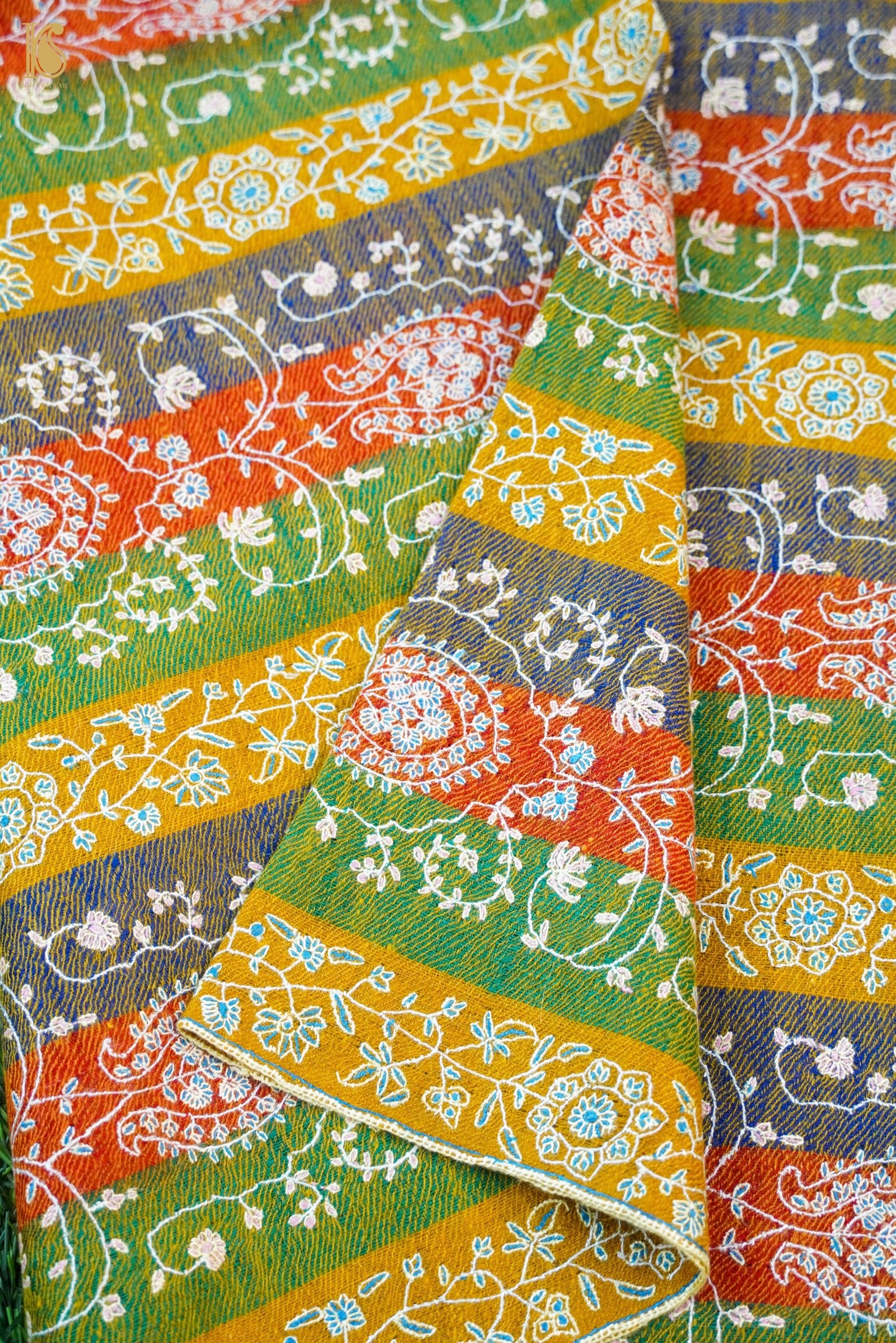 Pashmina Handwoven Sozni Kashmir Shawl