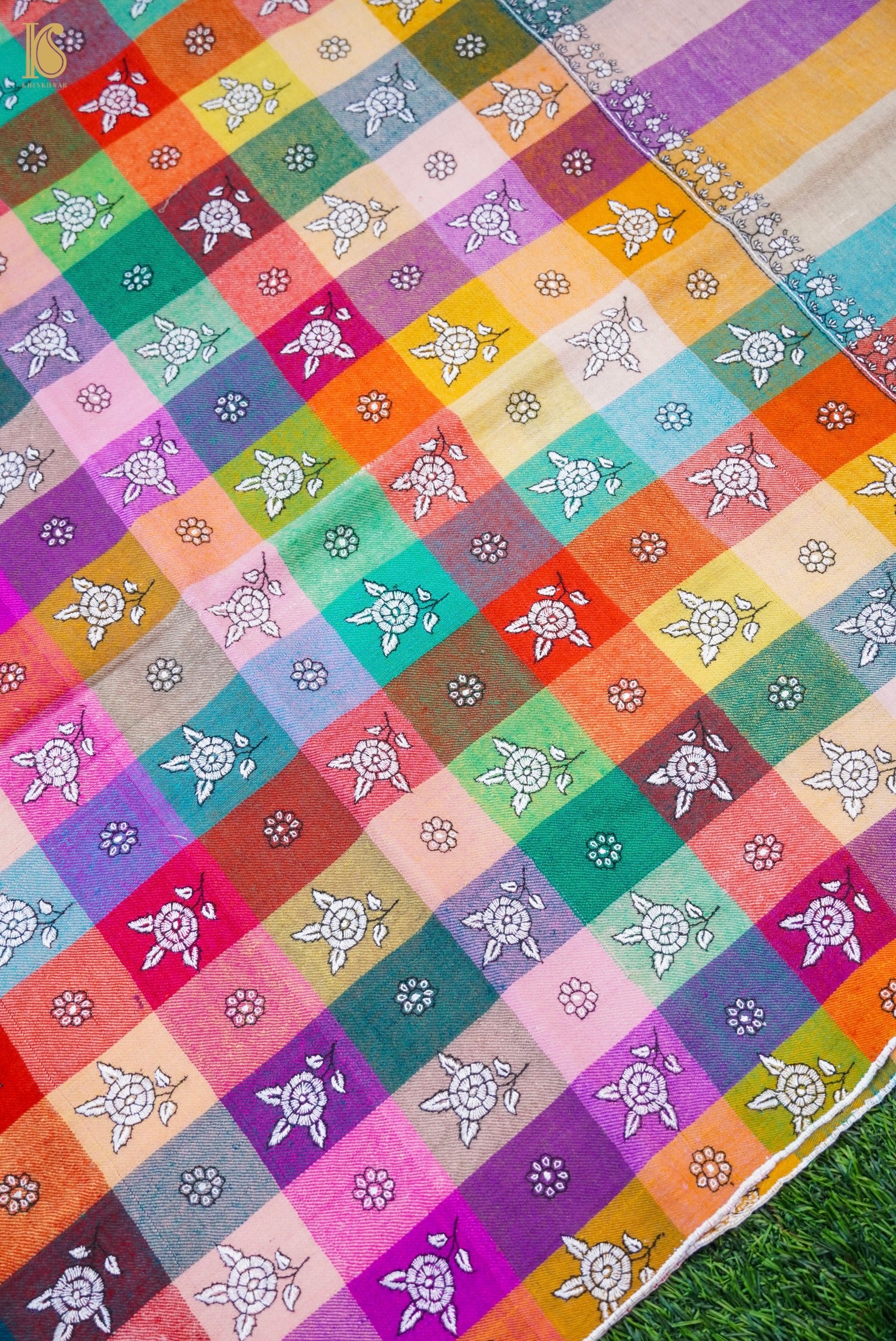 Pashmina Handwoven Sozni Rangkat Kashmir Shawl