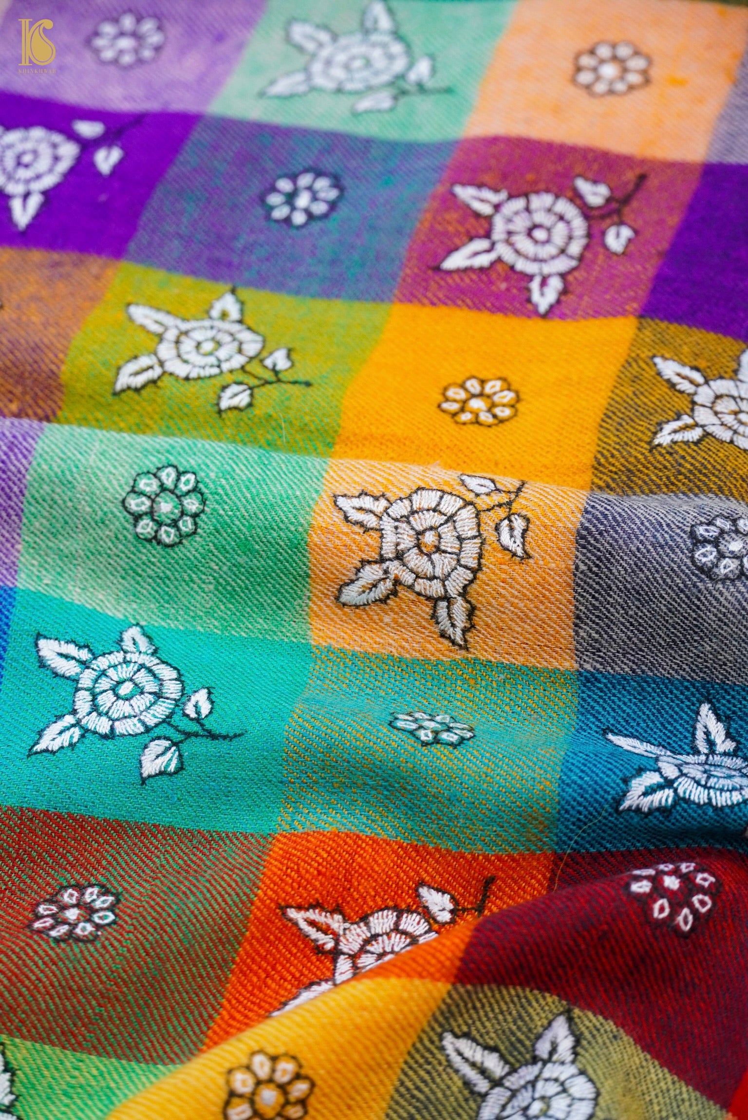Pashmina Handwoven Sozni Rangkat Kashmir Shawl