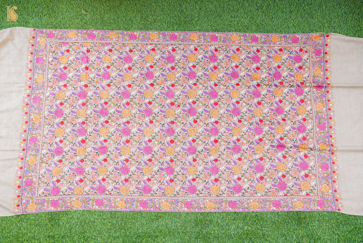 Pashmina Peppier Mache Embriodery Kashmiri Shawl