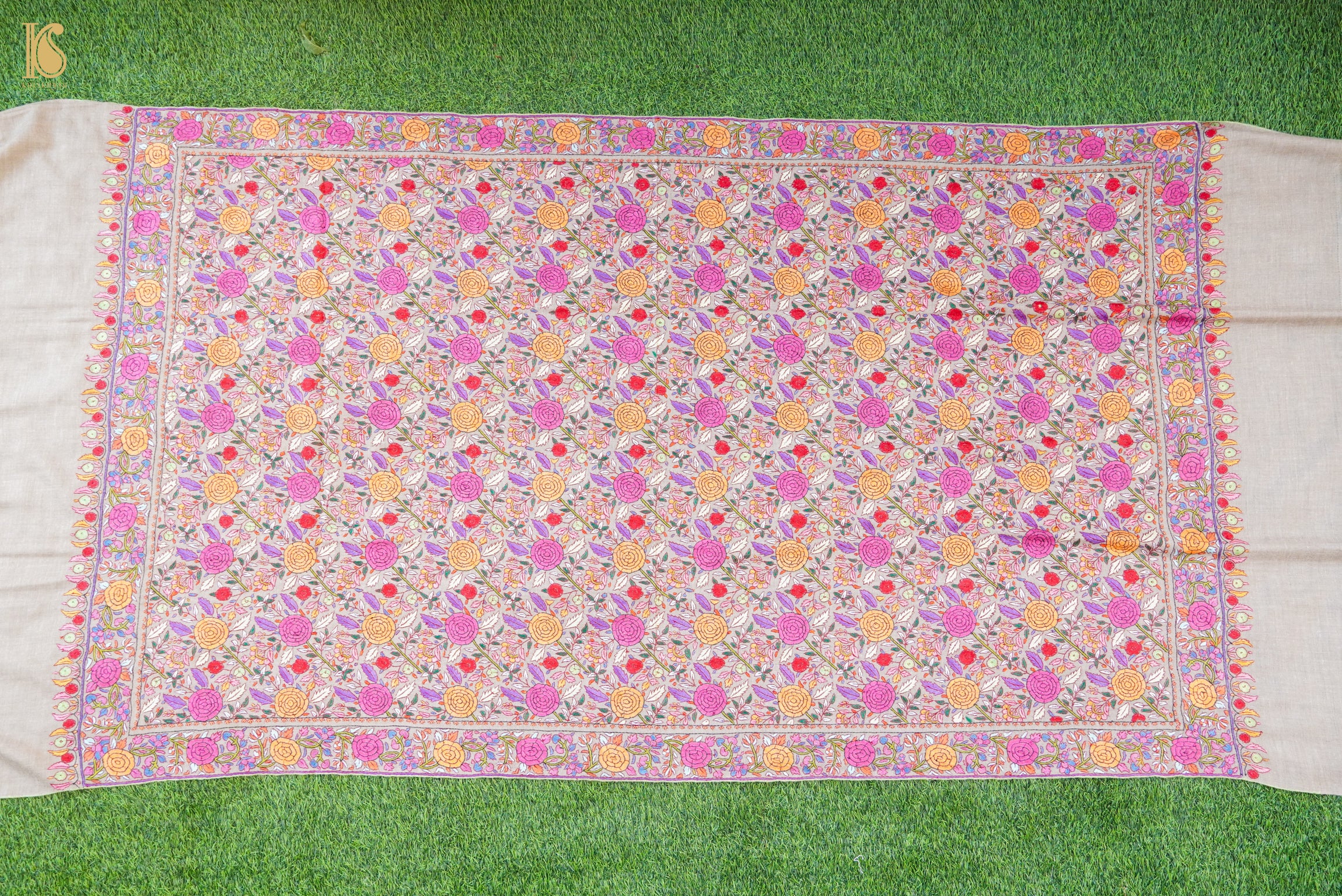 Pashmina Peppier Mache Embriodery Kashmiri Shawl