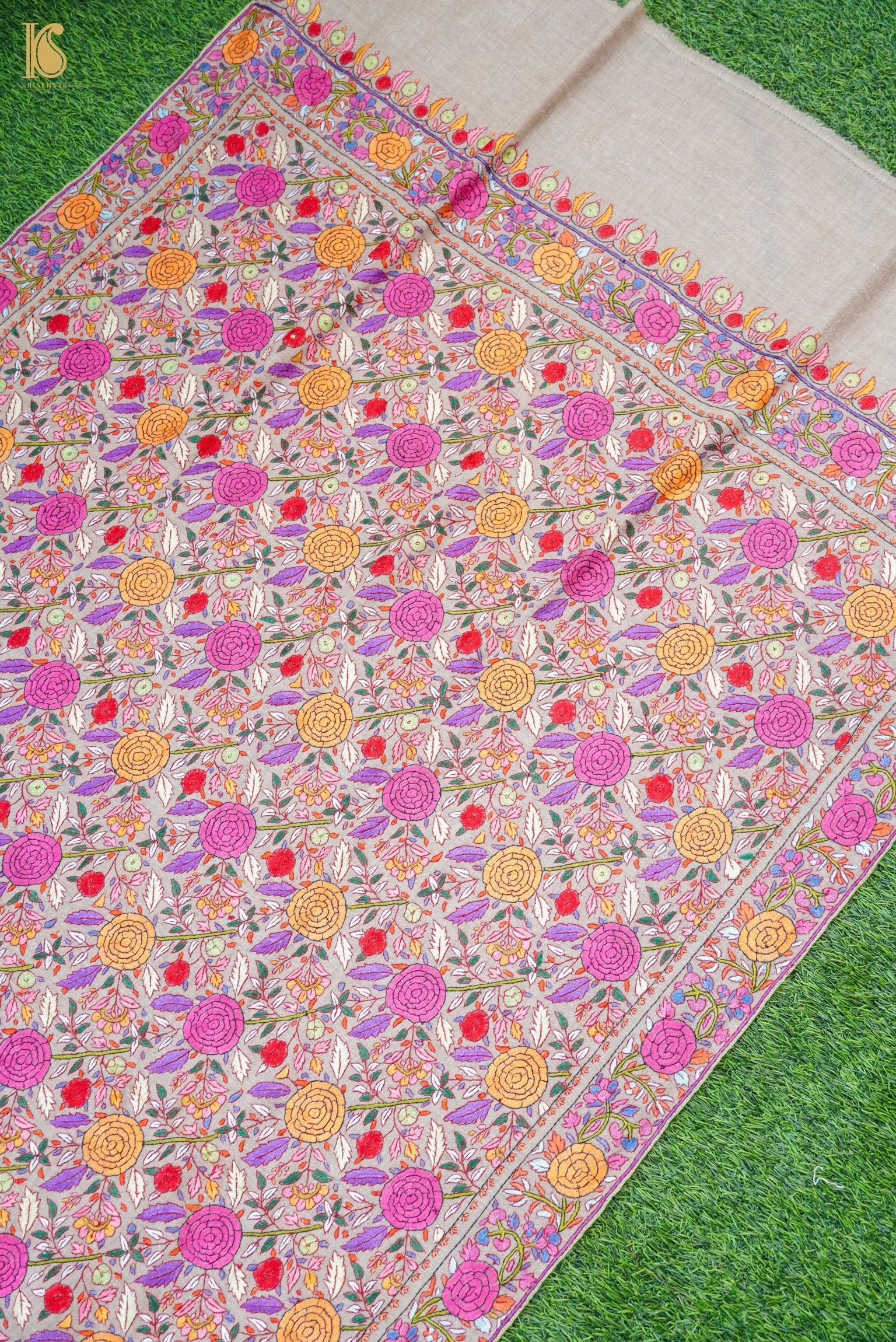 Pashmina Peppier Mache Embriodery Kashmiri Shawl