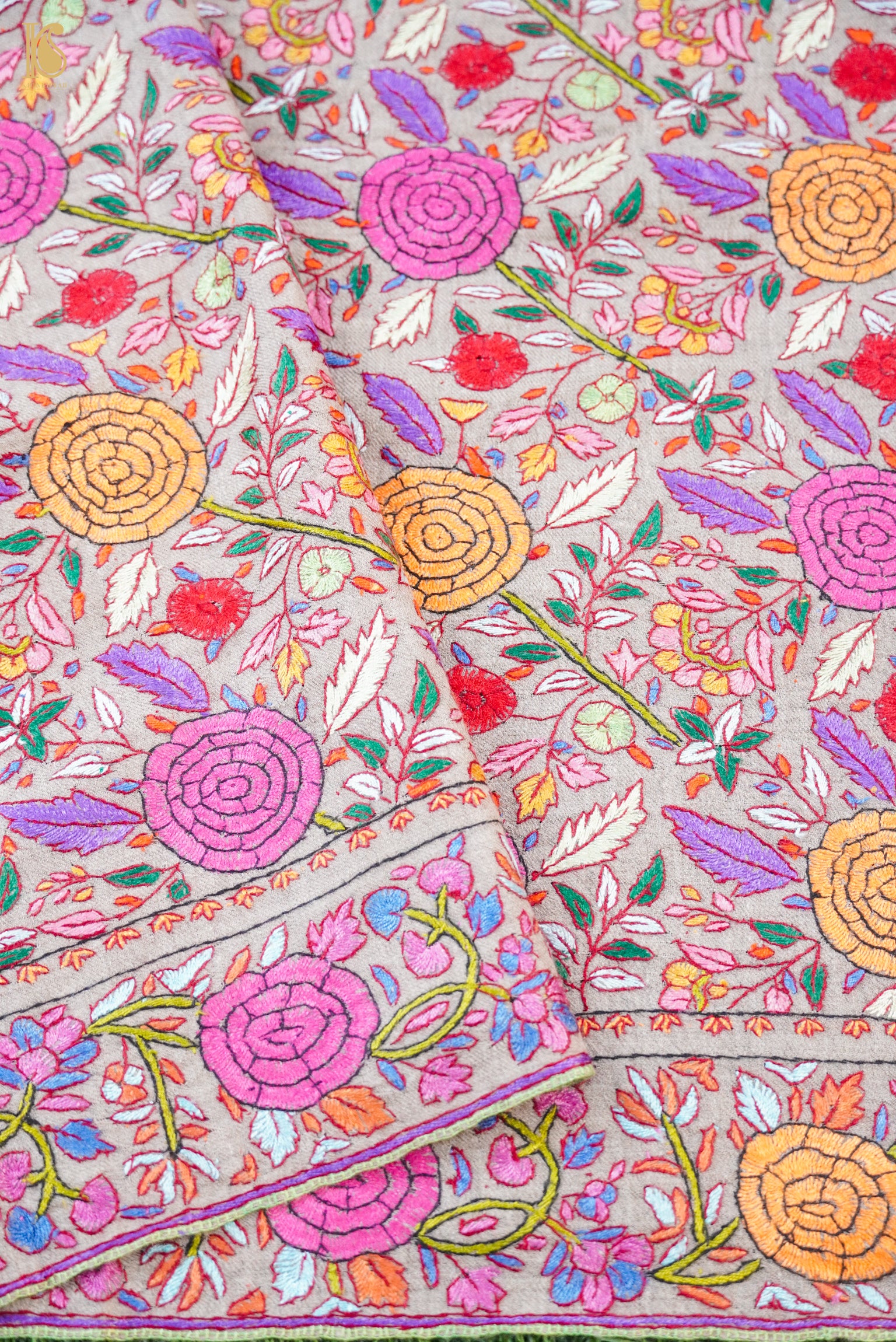Pashmina Peppier Mache Embriodery Kashmiri Shawl