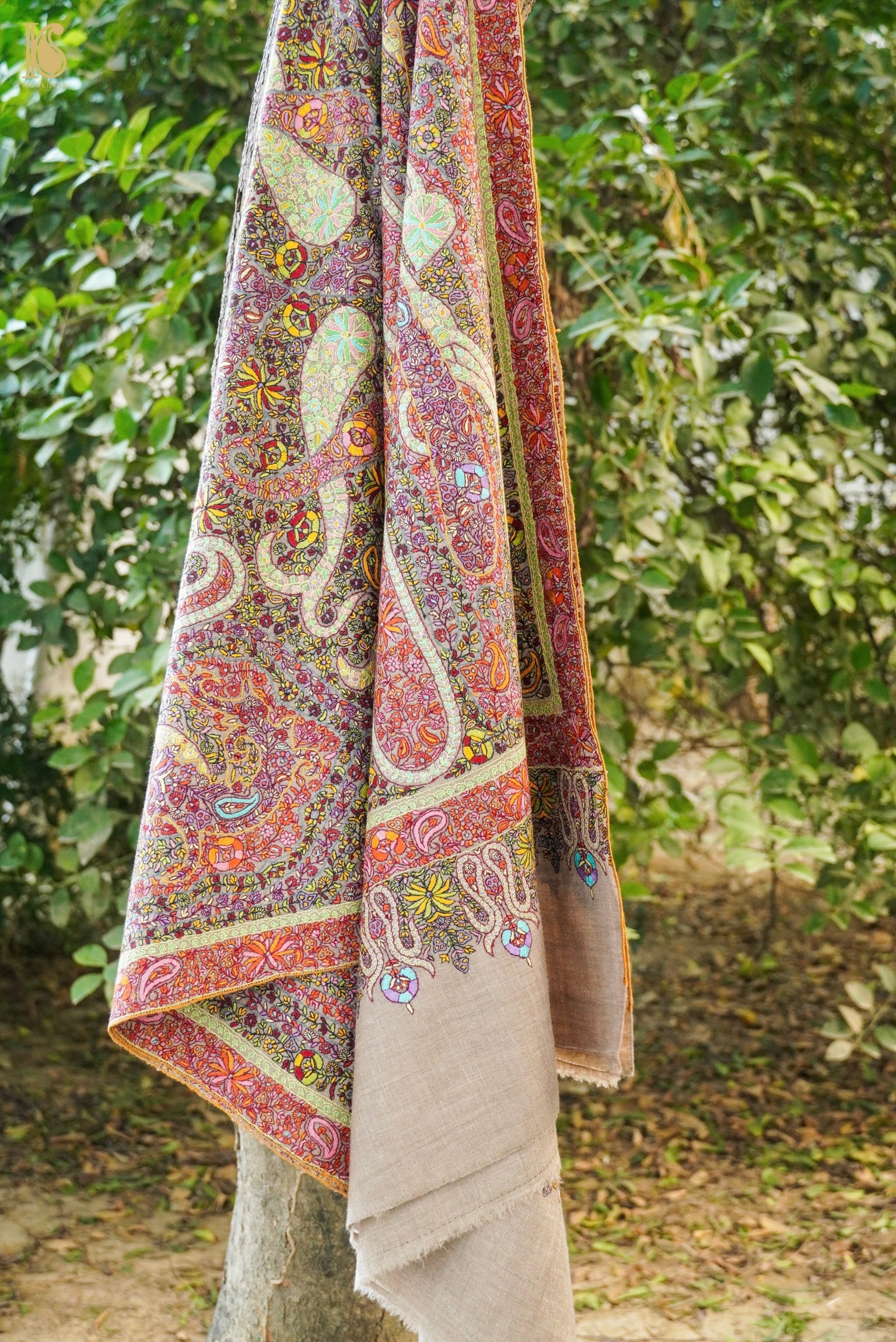 Pashmina Handwoven Sozni Kashmir Shawl