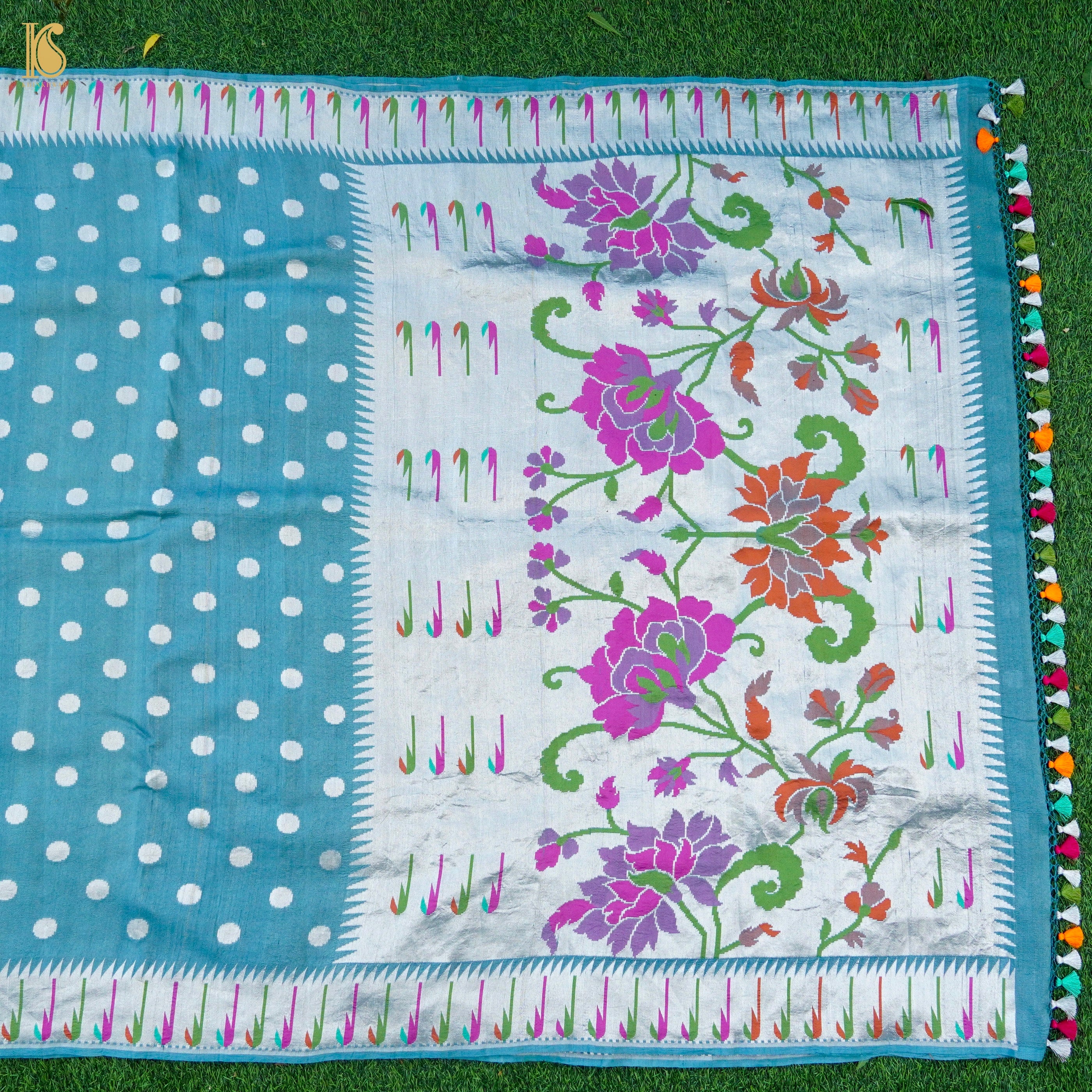 Banarasi Tussar Silk Muniya Saree